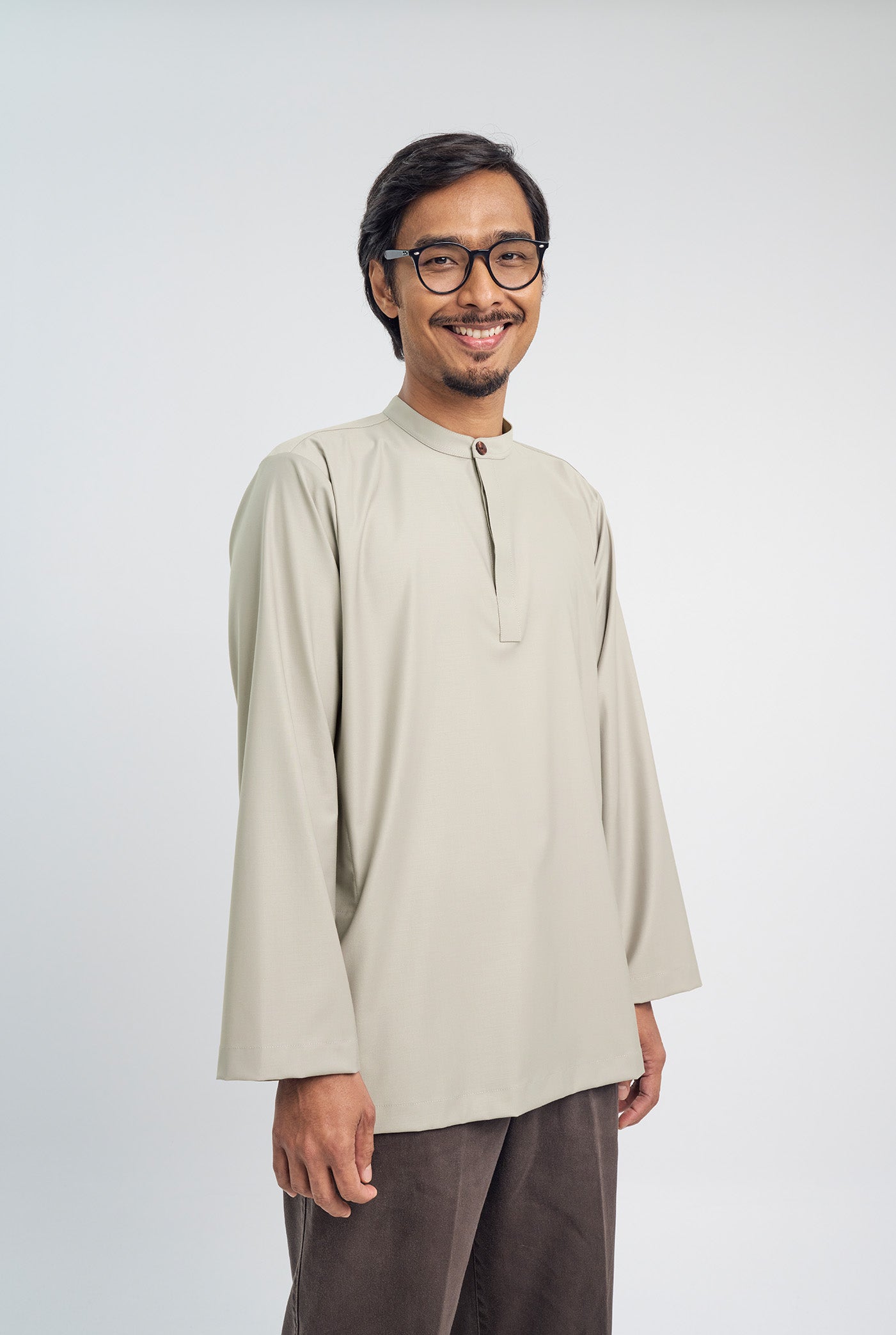 Patawali Collared Top - Light Taupe