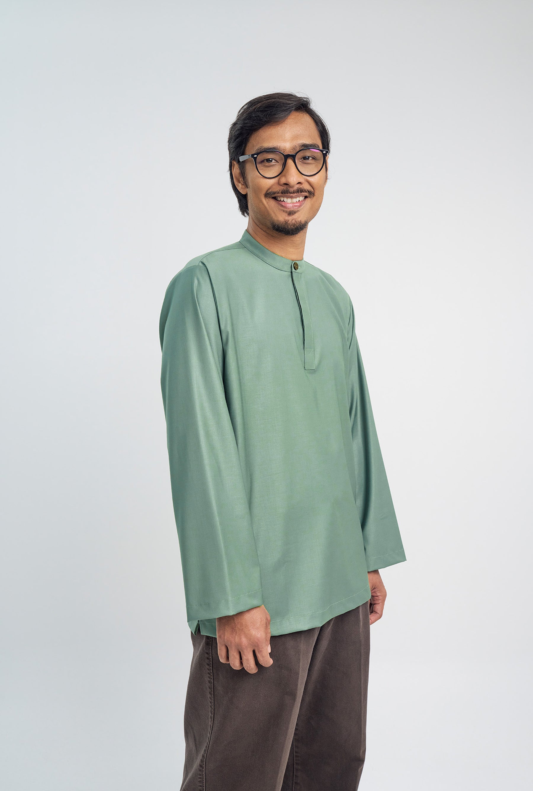 Patawali Collared Top - Grass Green
