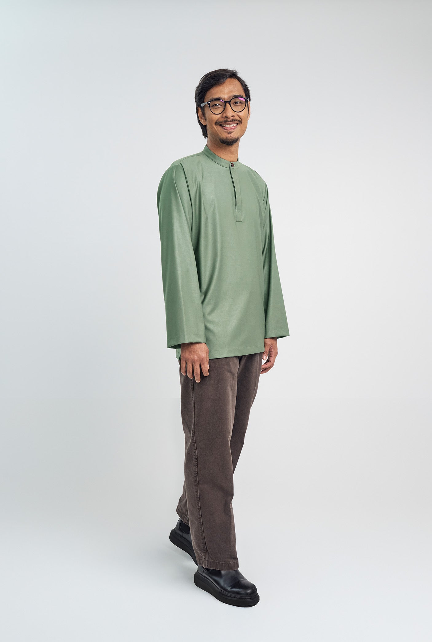 Patawali Collared Top - Grass Green