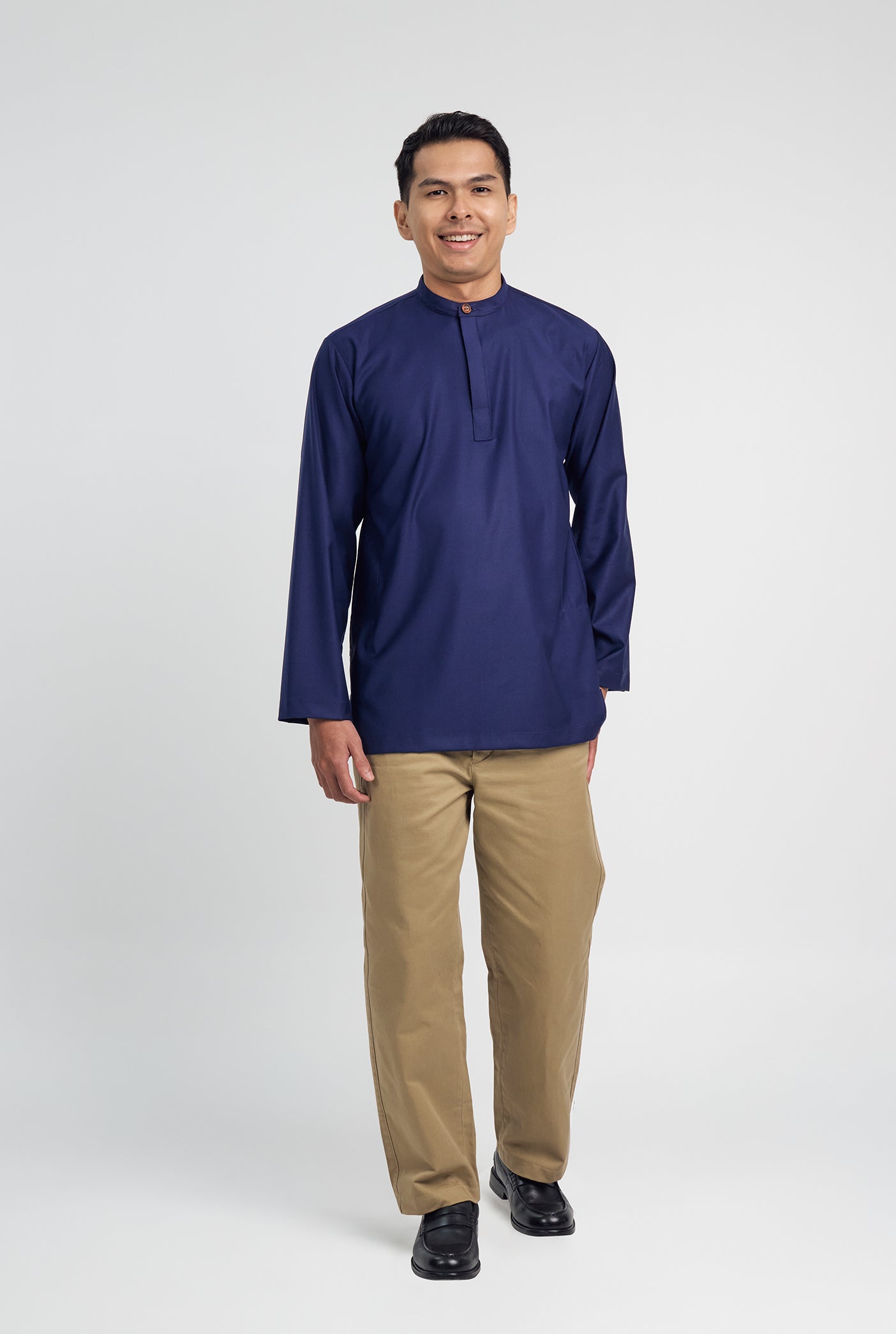Patawali Collared Top - Dark Navy