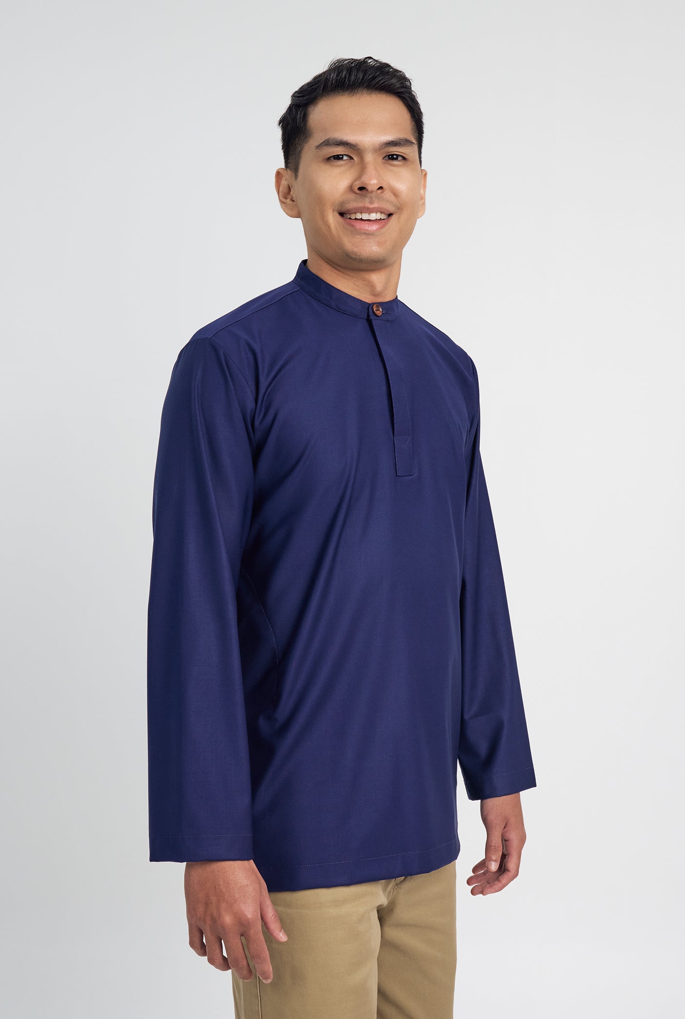 Patawali Collared Top - Dark Navy