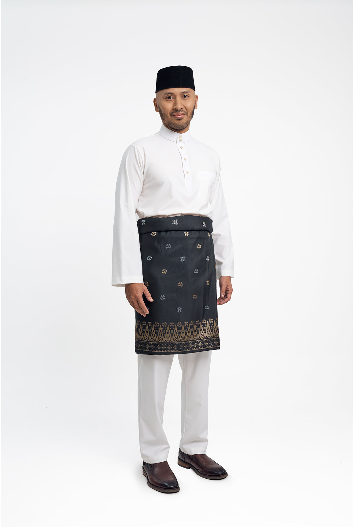 Patawali Modern Fit Baju Melayu Cekak Musang - Antique White