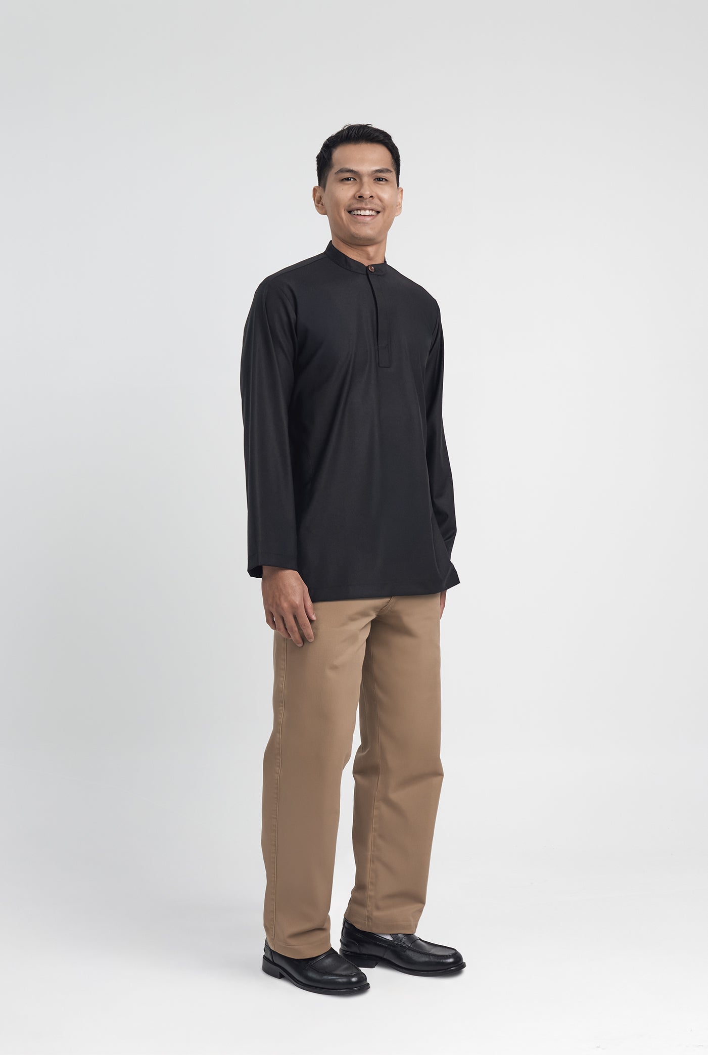 Patawali Collared Top - Opal Black
