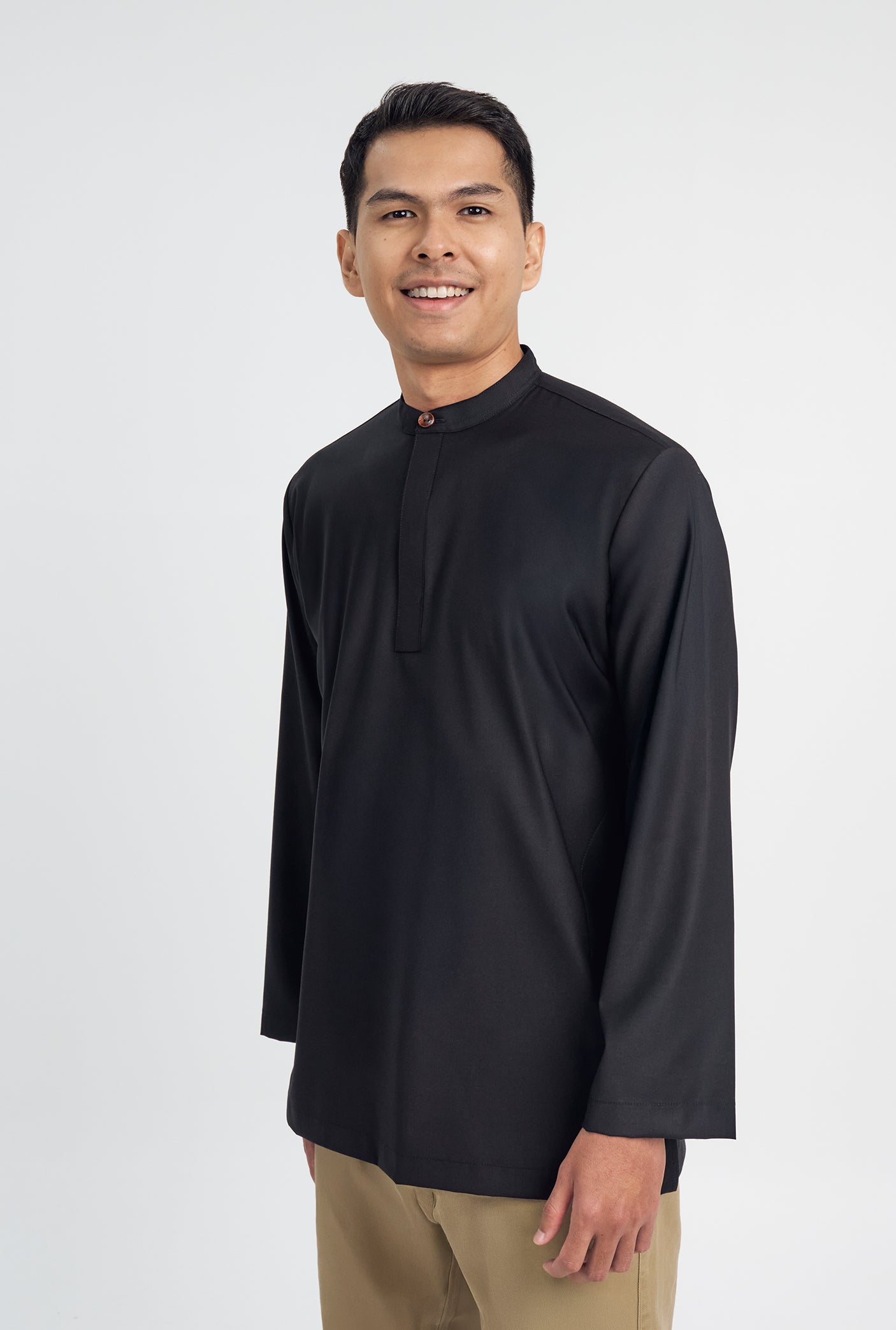 Patawali Collared Top - Opal Black