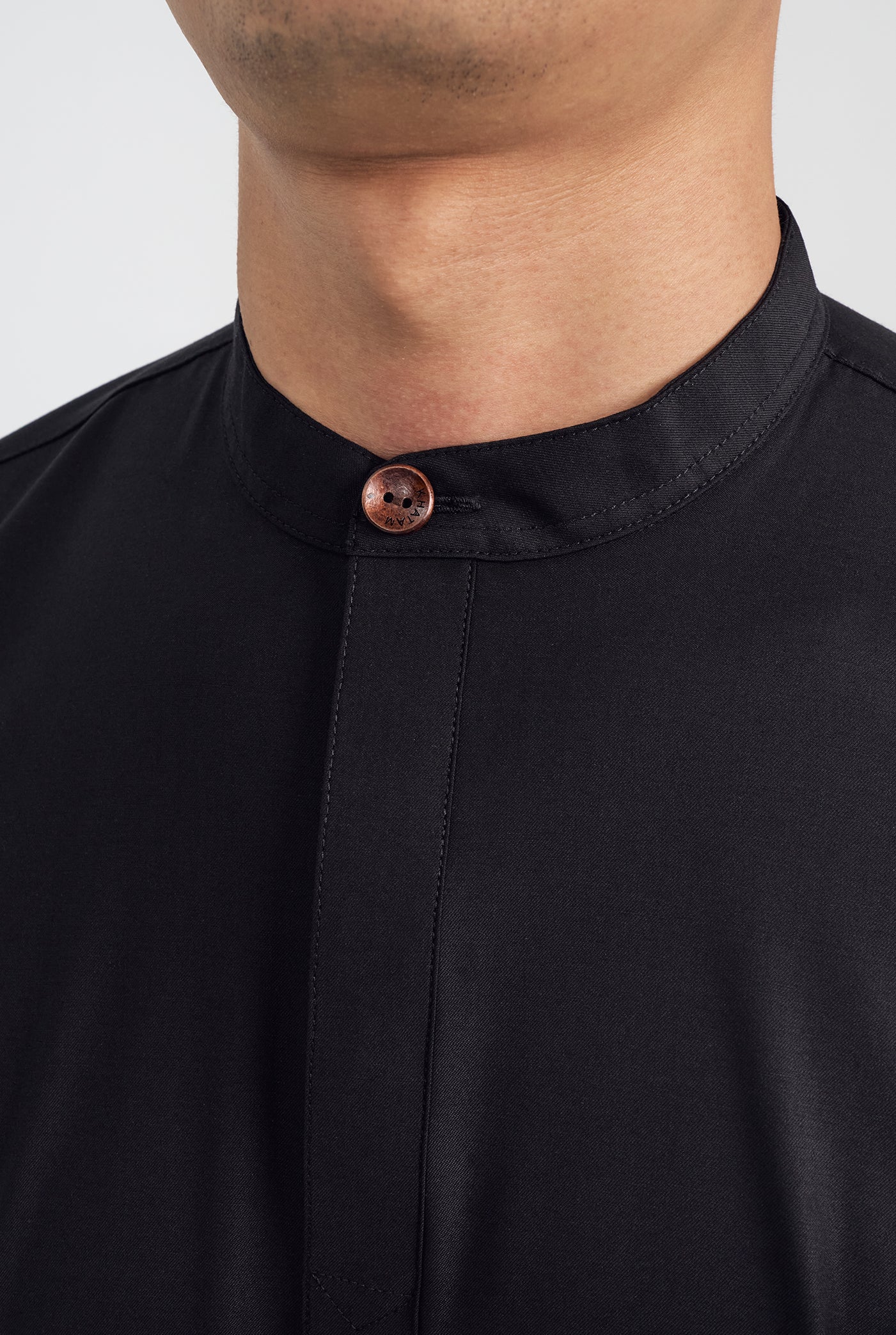 Patawali Collared Top - Opal Black