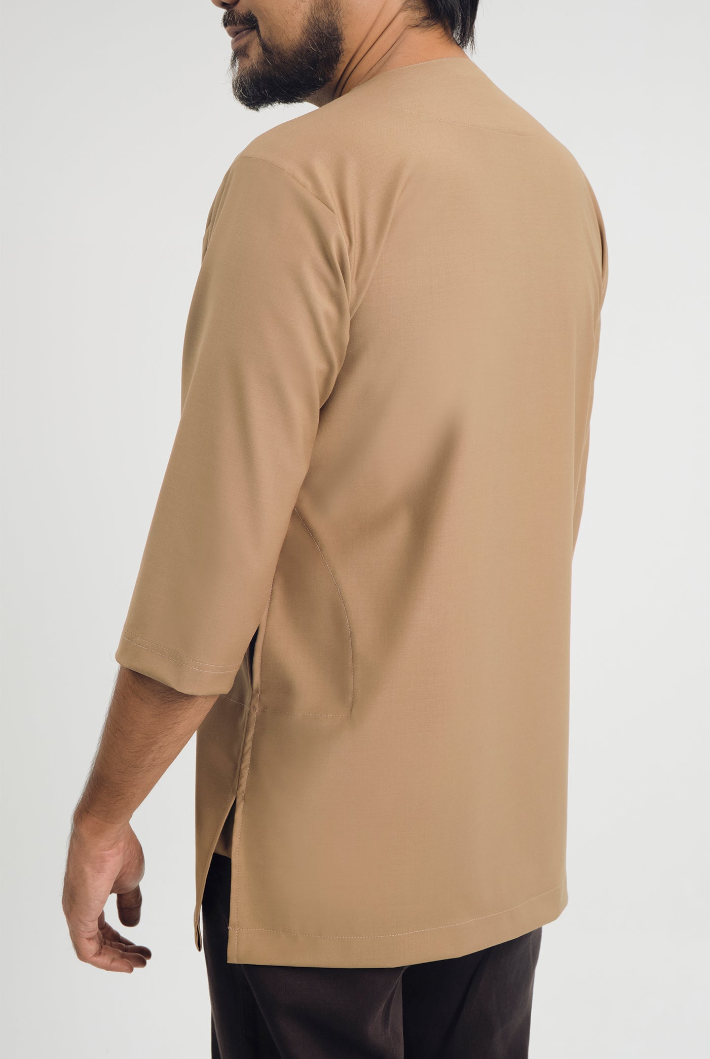 Patawali Three Quarter Sleeve Top - Hazel Brown