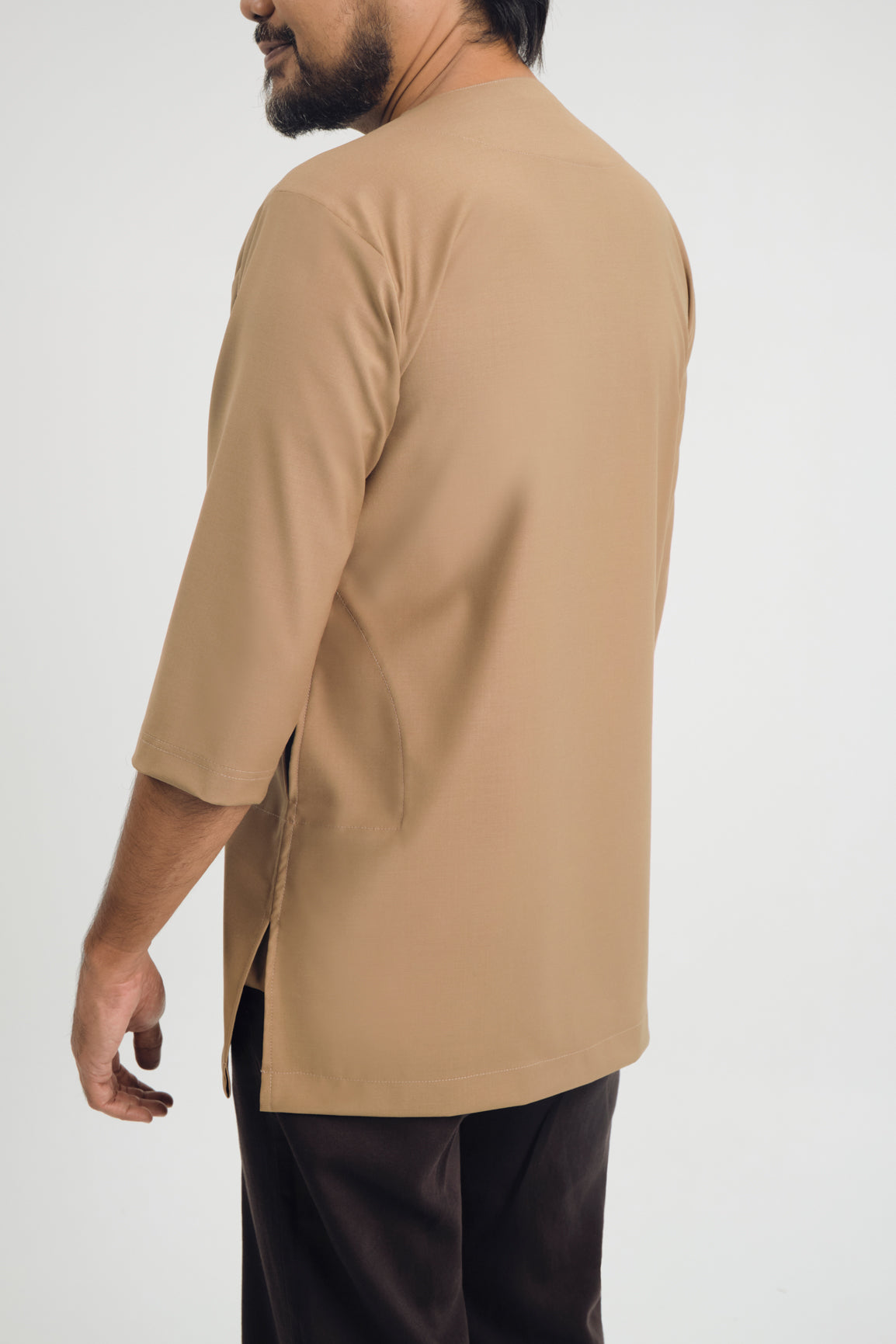 Patawali Three Quarter Sleeve Top - Hazel Brown