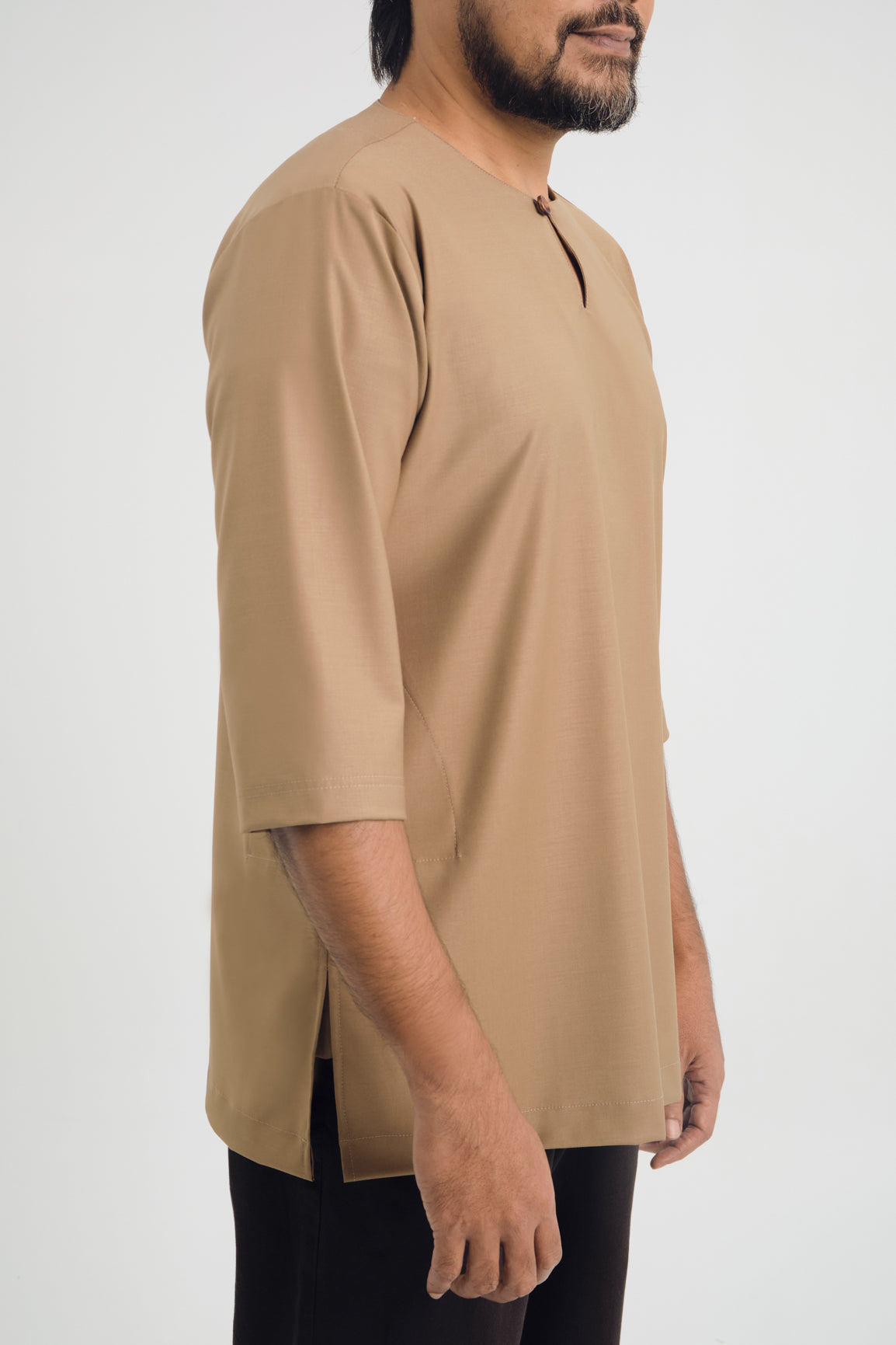 Patawali Three Quarter Sleeve Top - Hazel Brown