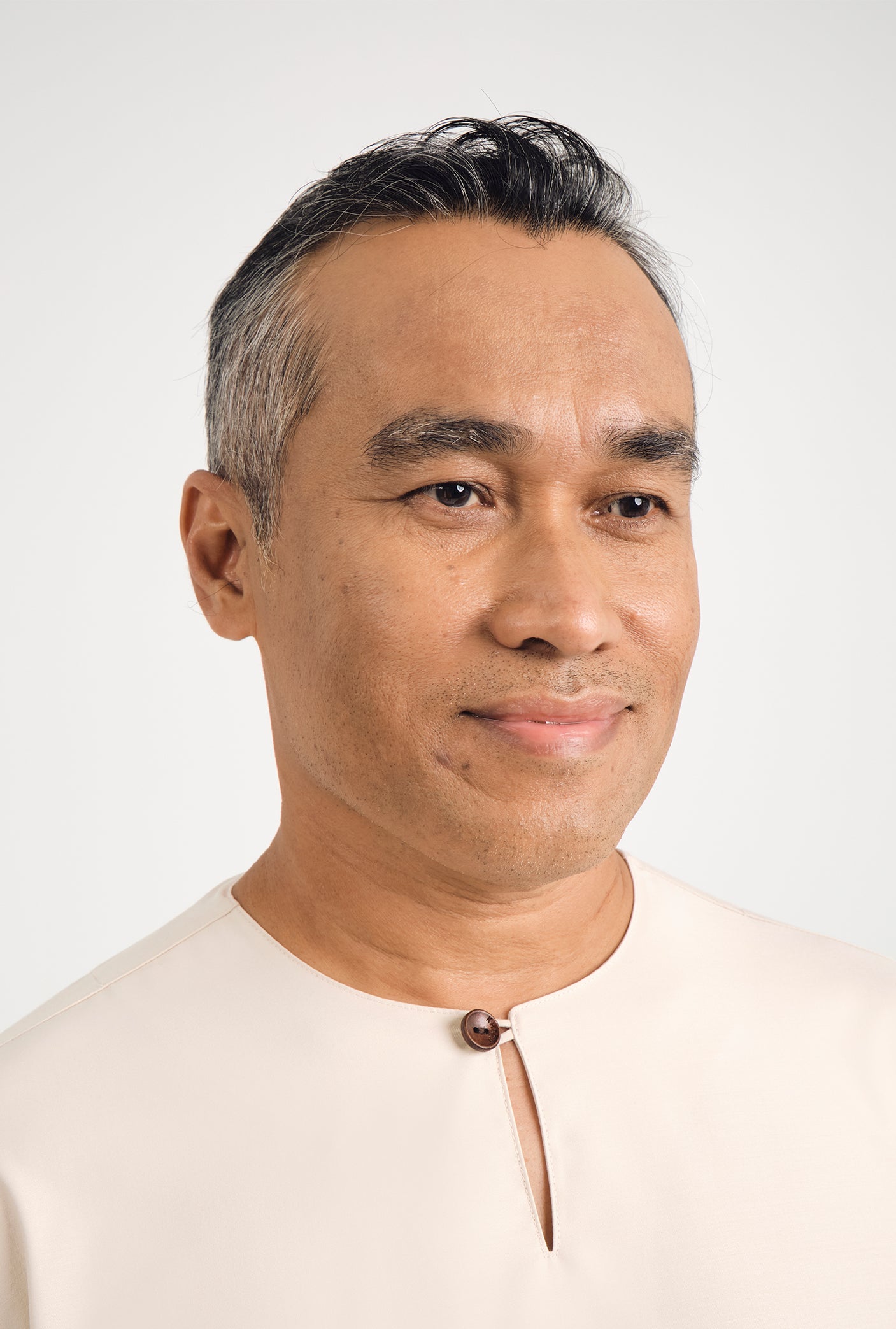 Patawali Three Quarter Sleeve Top - Ecru Beige