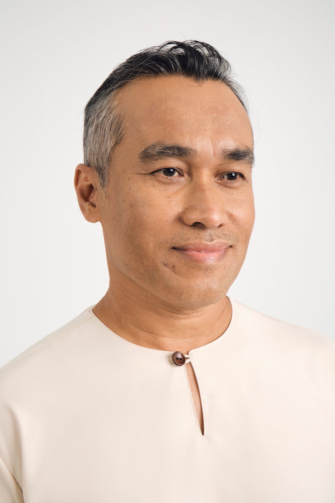 Patawali Three Quarter Sleeve Top - Ecru Beige