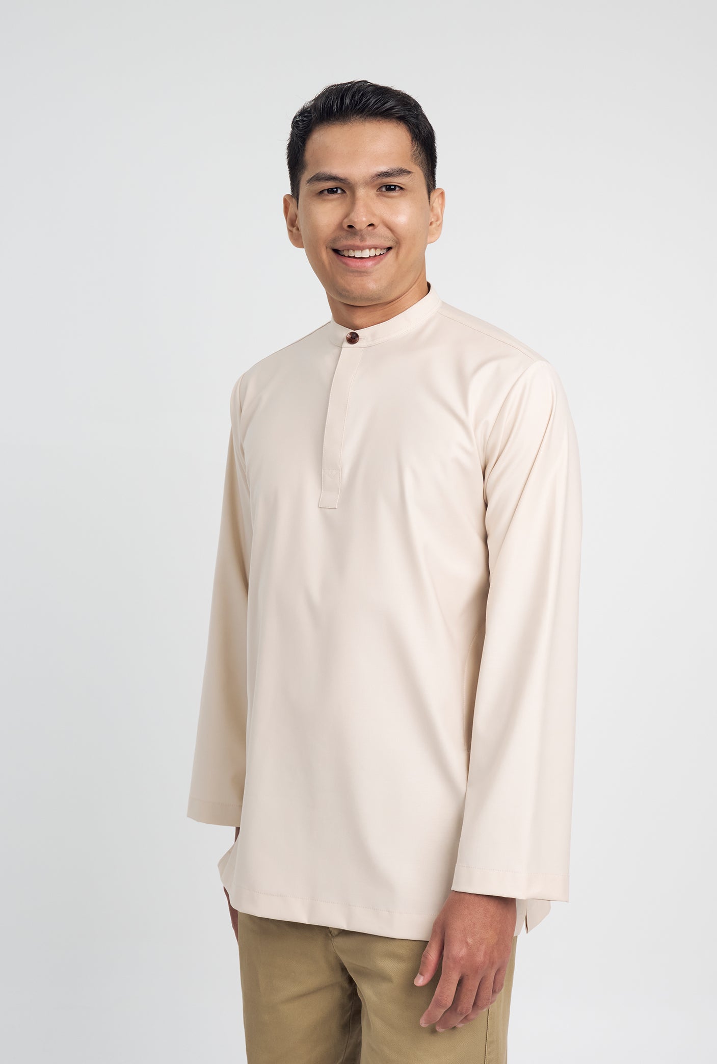 Patawali Collared Top - Ecru Beige