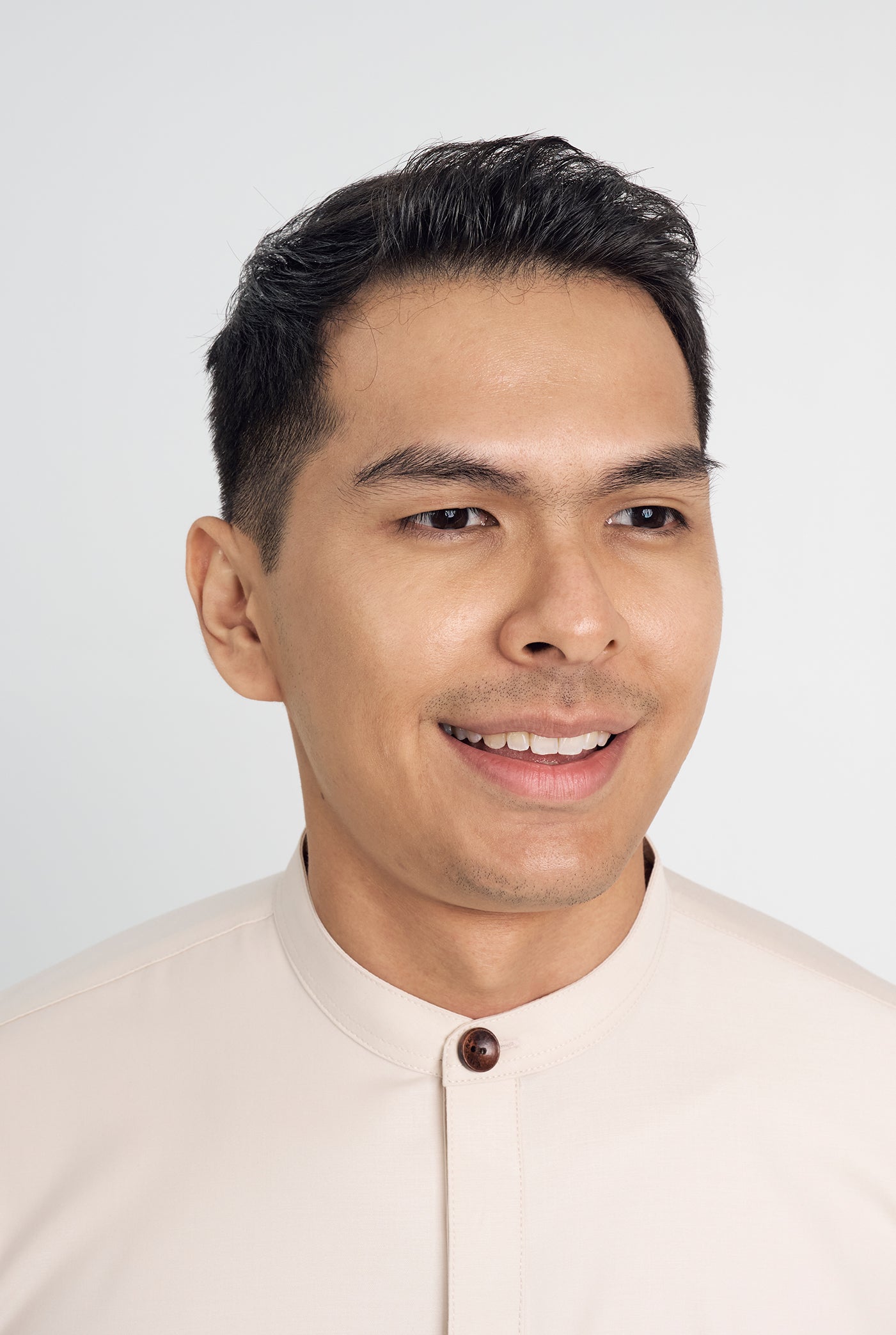 Patawali Collared Top - Ecru Beige