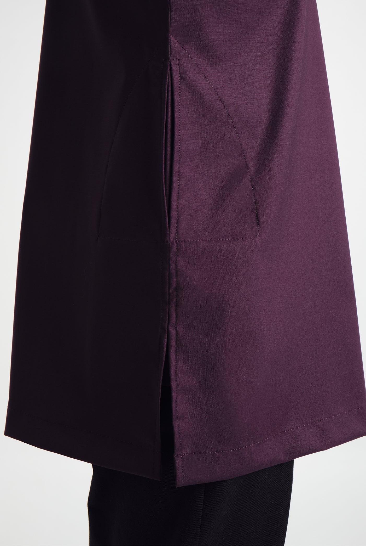 Patawali Three Quarter Sleeve Top - Dark Purple