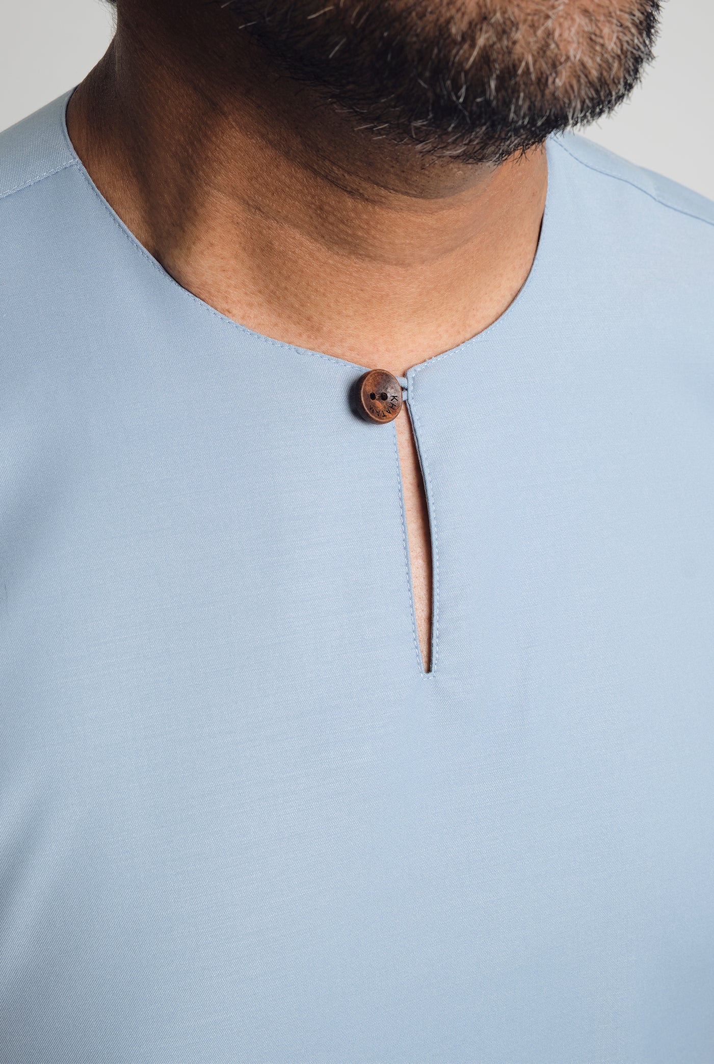 Patawali Three Quarter Sleeve Top - Light Blue