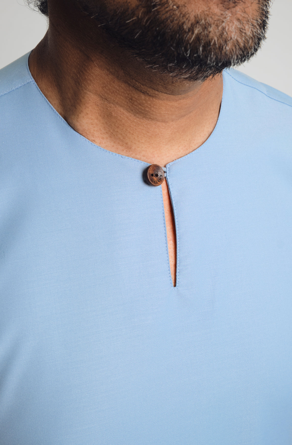 Patawali Three Quarter Sleeve Top - Light Blue