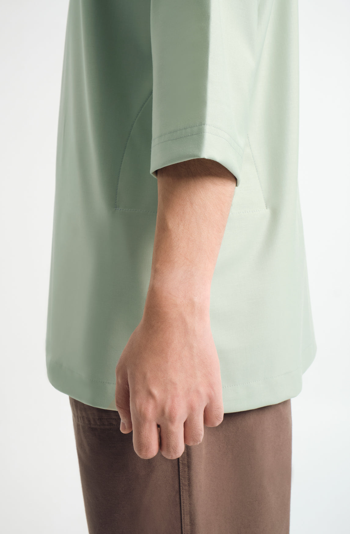 Patawali Three Quarter Sleeve Top - Mint Green
