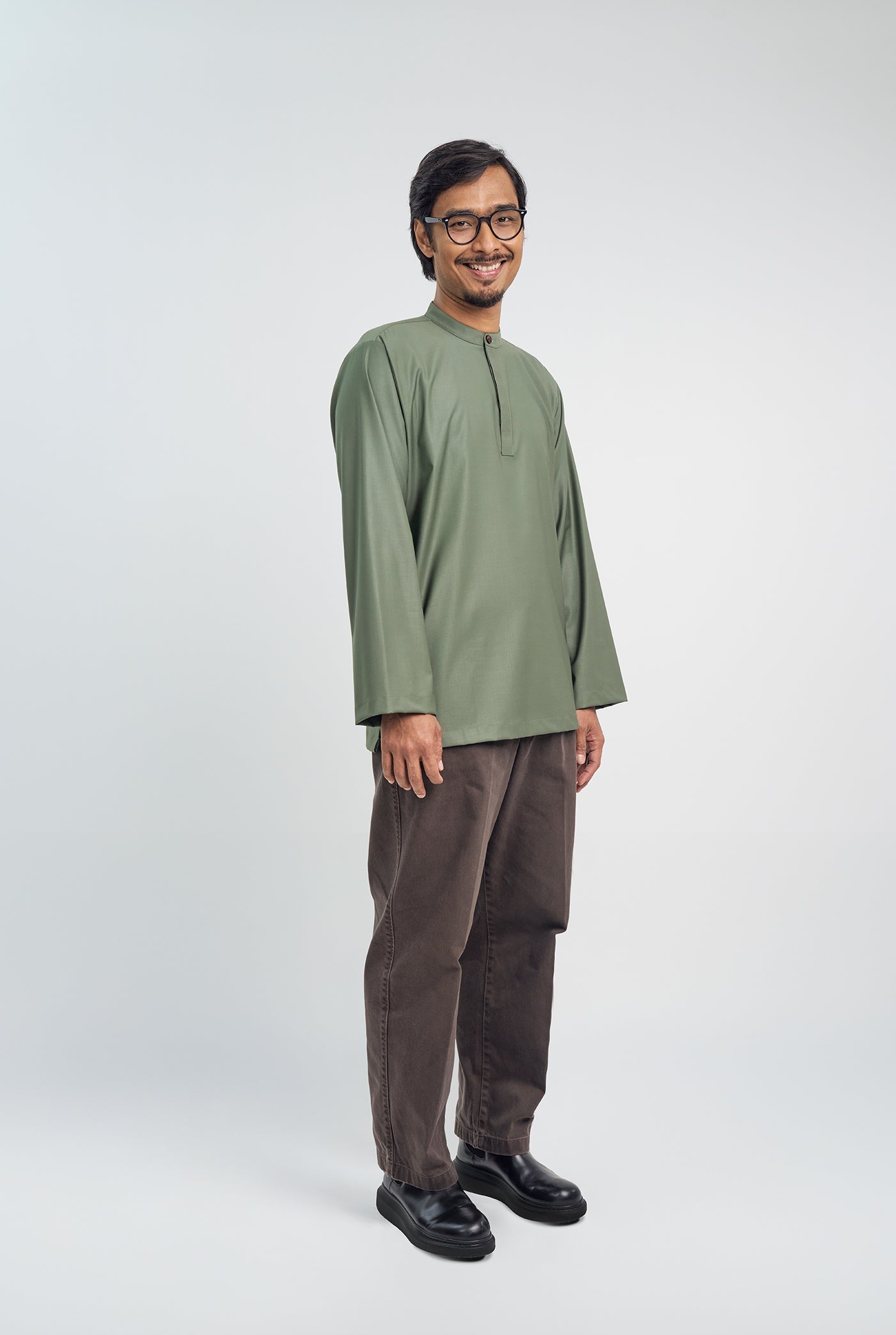 Patawali Collared Top - Pickle Green