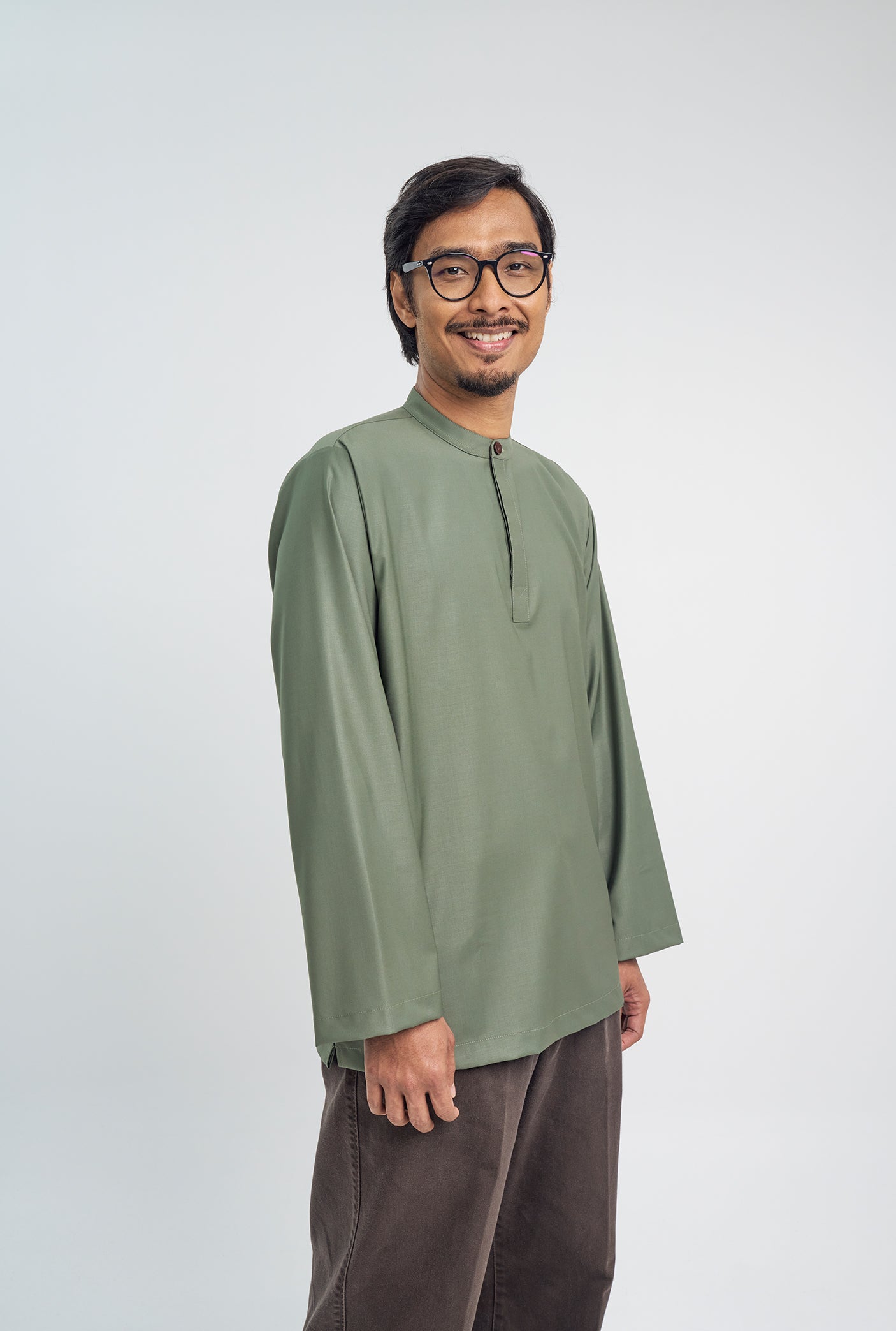 Patawali Collared Top - Pickle Green