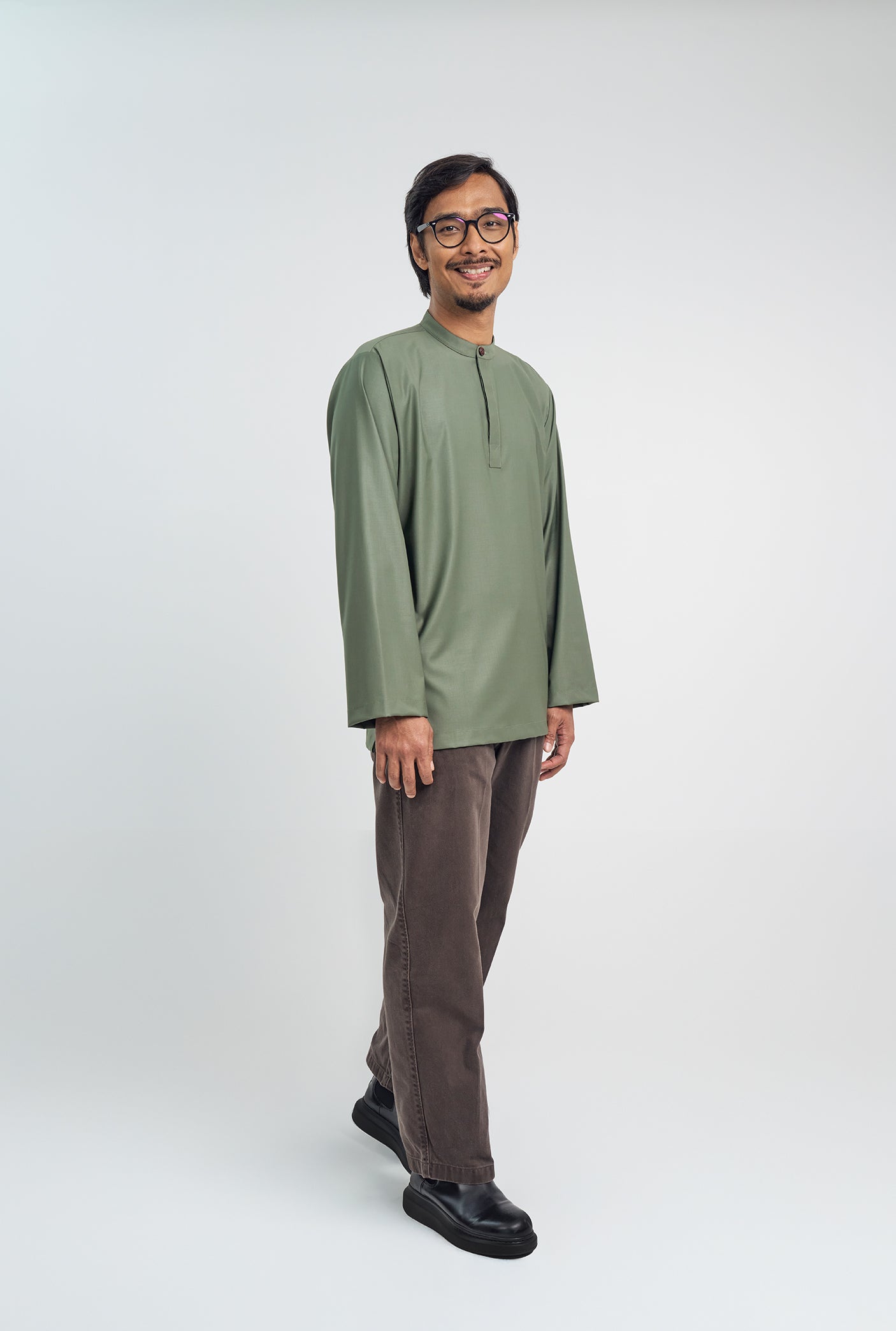 Patawali Collared Top - Pickle Green