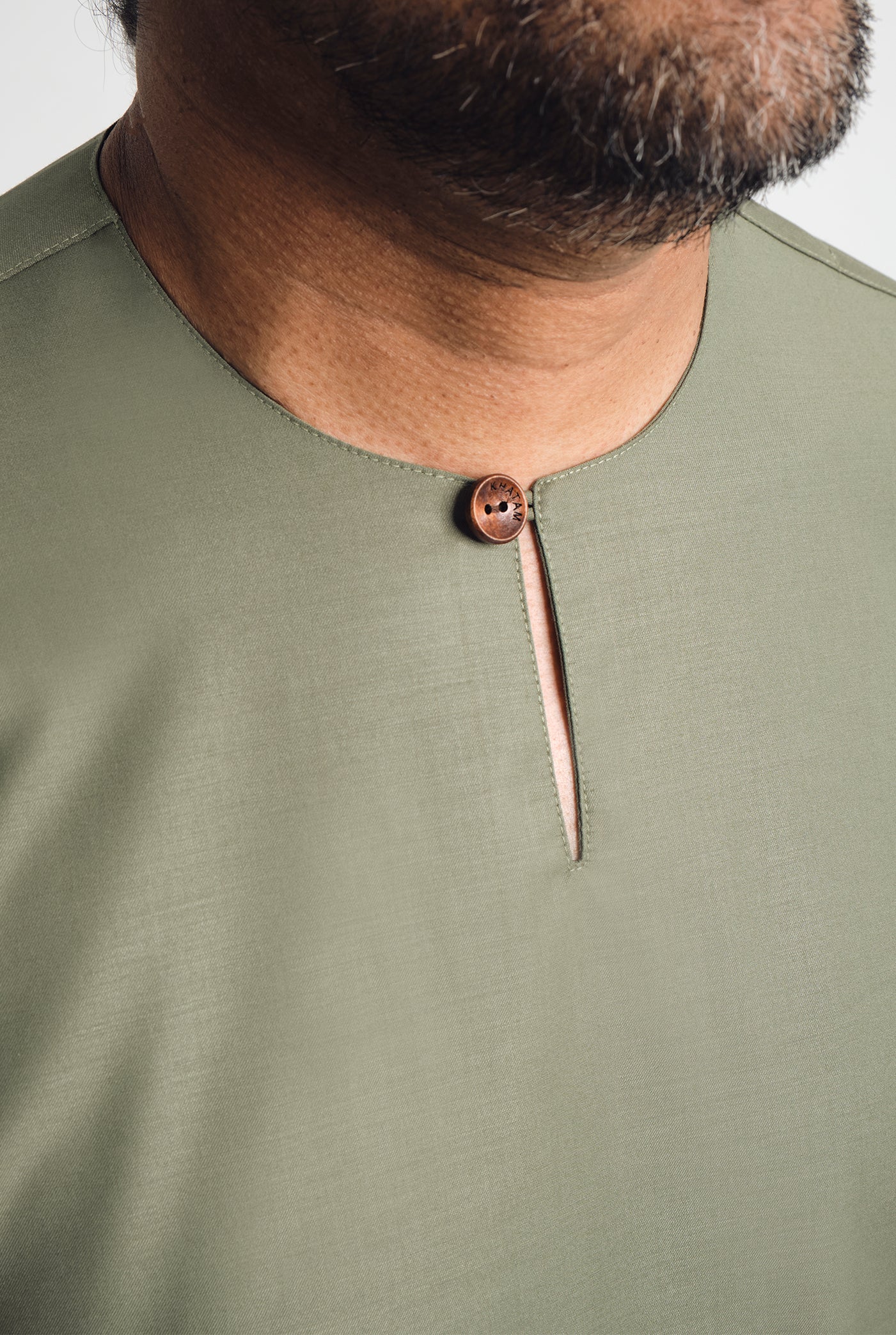 Patawali Three Quarter Sleeve Top - Pickle Green