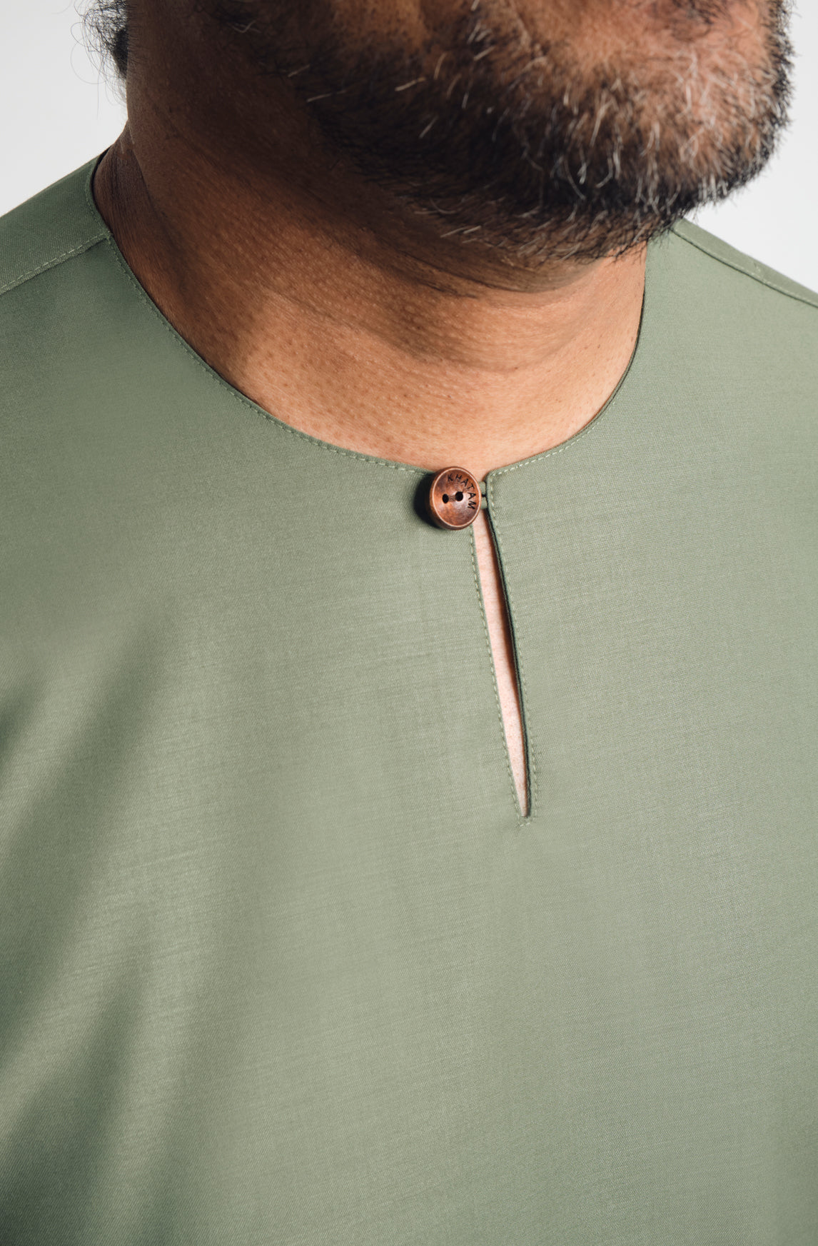 Patawali Three Quarter Sleeve Top - Pickle Green