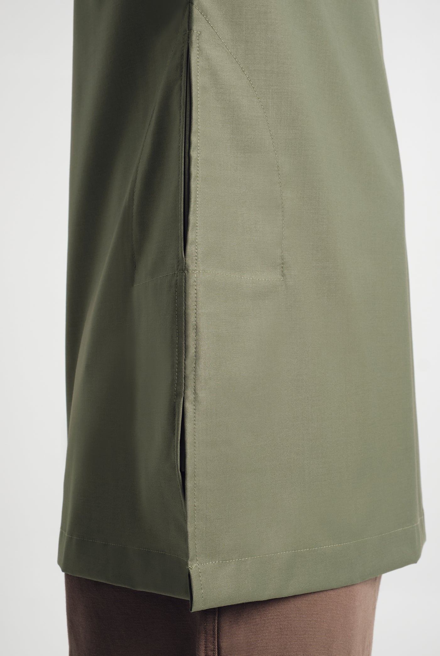 Patawali Three Quarter Sleeve Top - Pickle Green