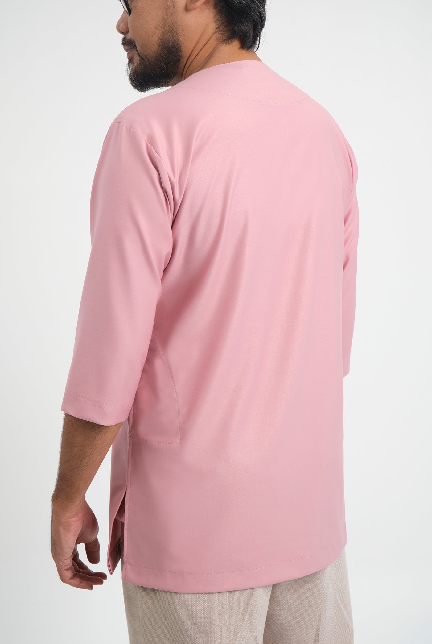 Patawali Three Quarter Sleeve Top - Dusty Pink