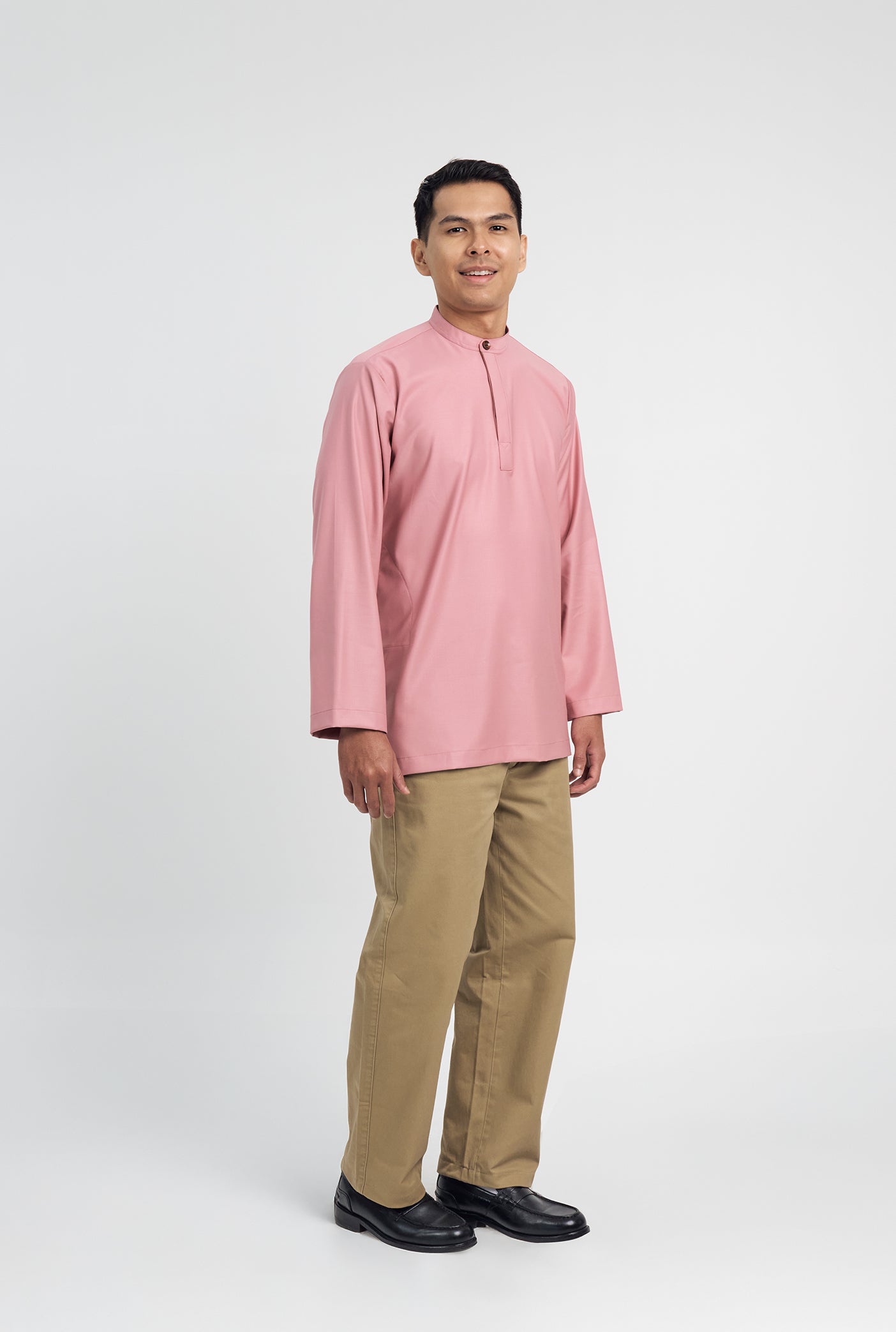 Patawali Collared Top - Dusty Pink