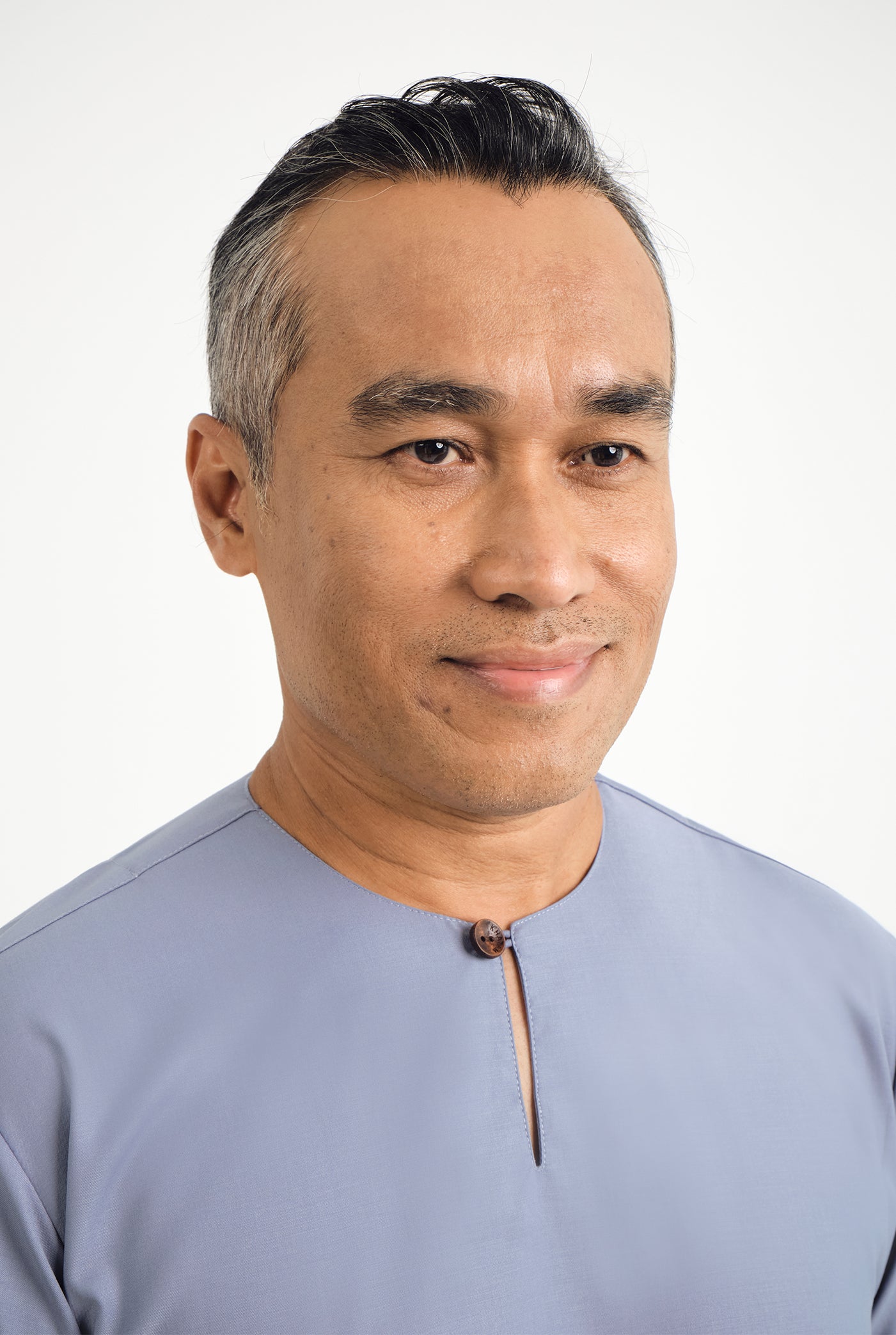 Patawali Three Quarter Sleeve Top - Stone Blue