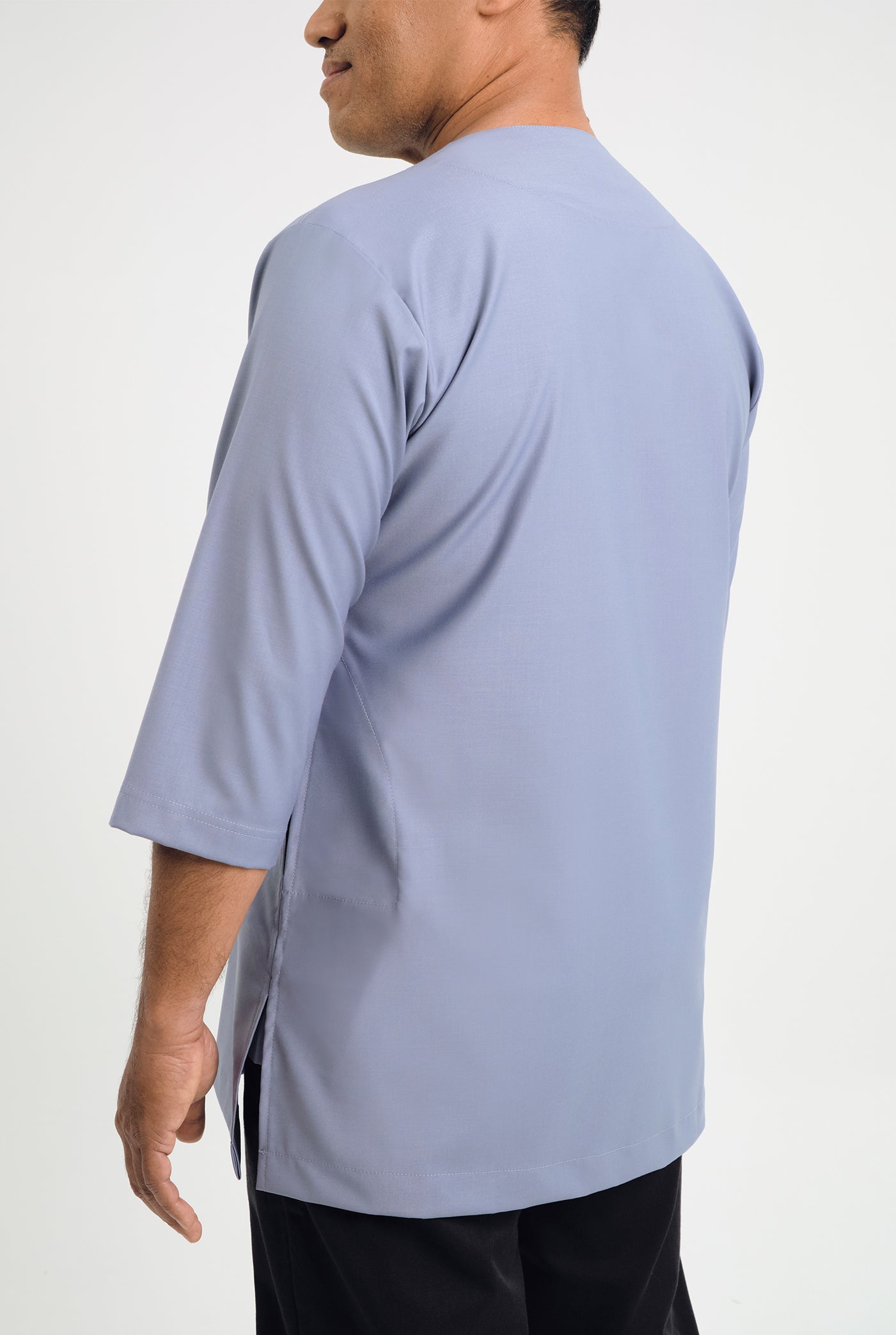 Patawali Three Quarter Sleeve Top - Stone Blue