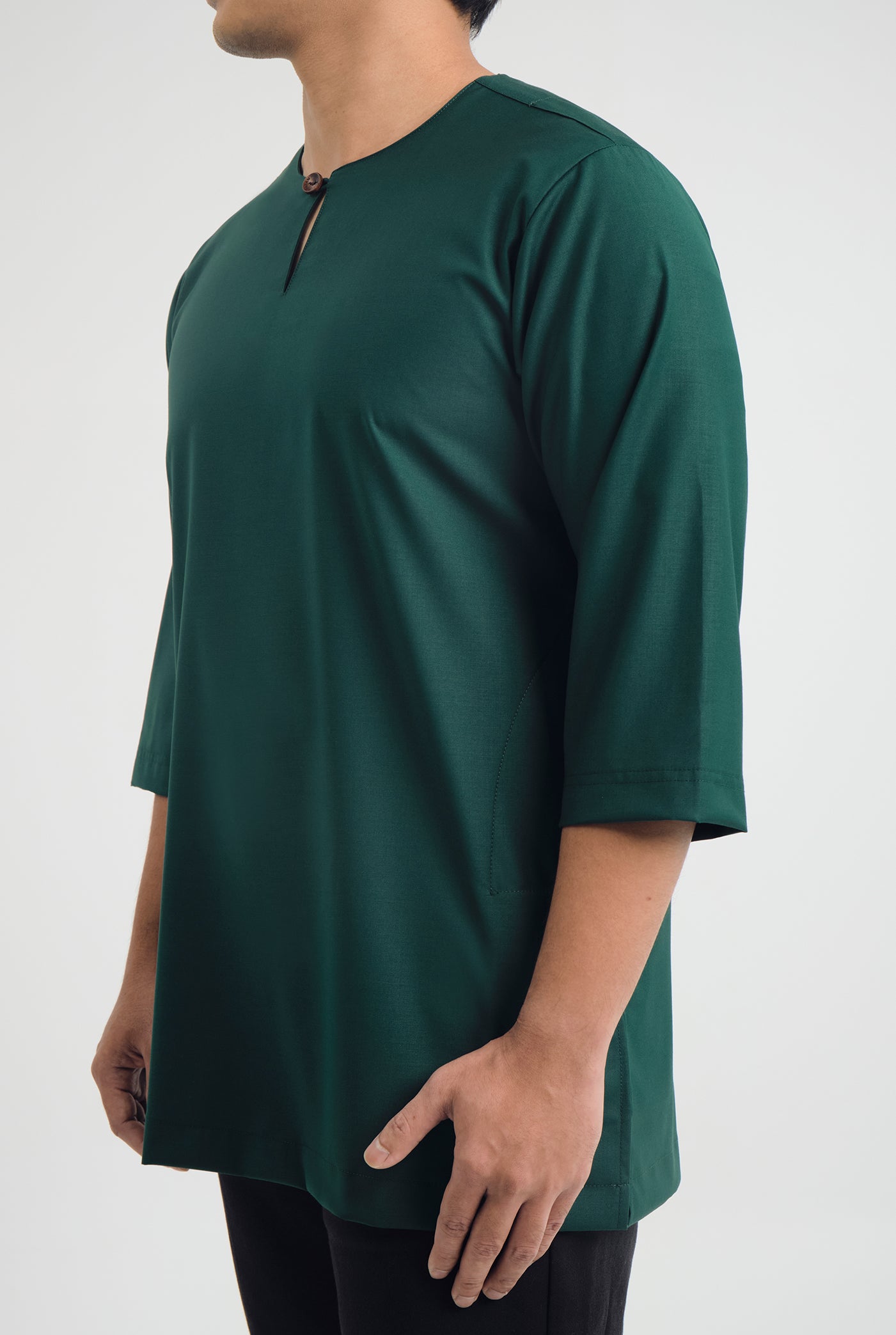 Patawali Three Quarter Sleeve Top - Emerald Green
