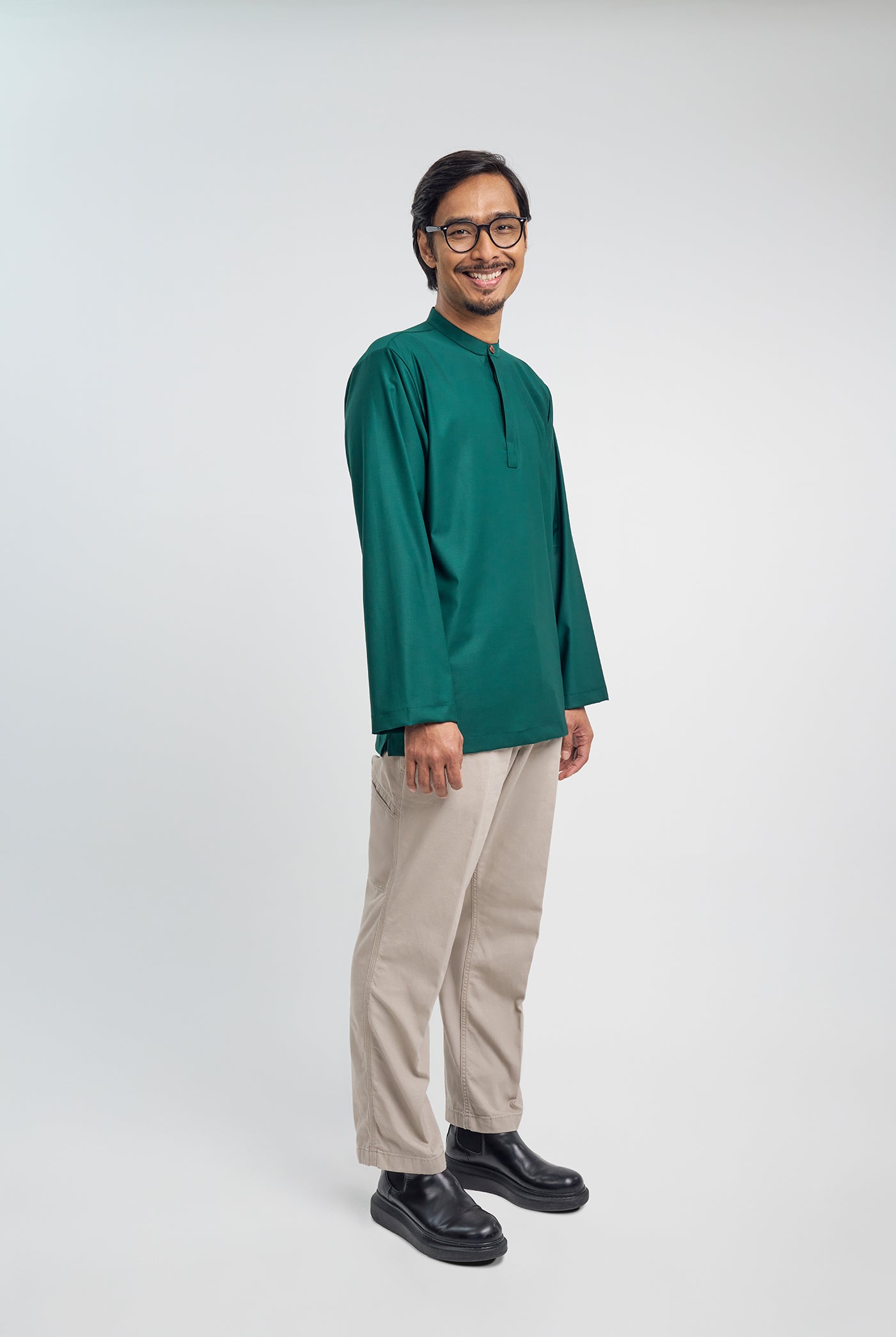 Patawali Collared Top - Emerald Green