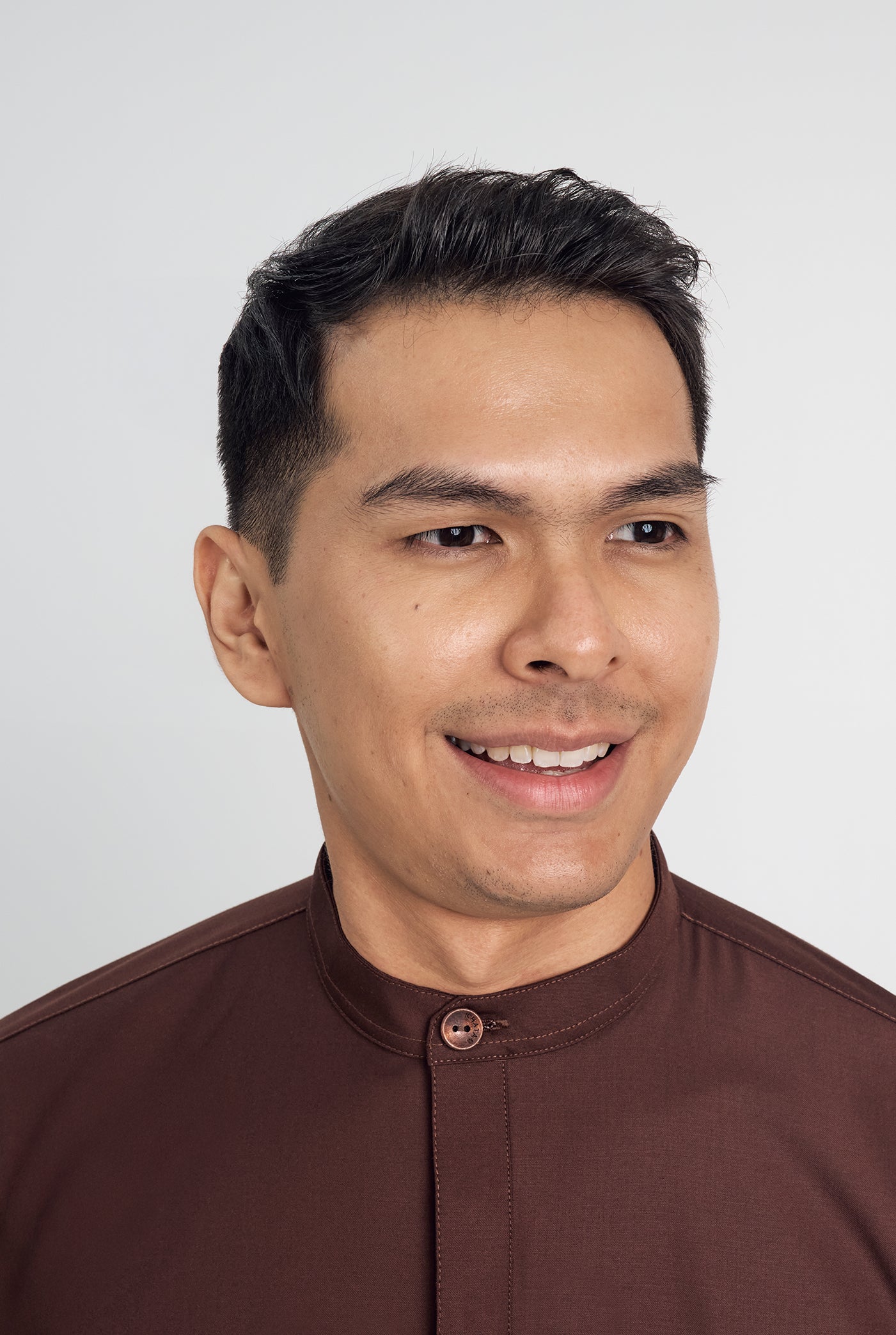 Patawali Collared Top - Dark Brown