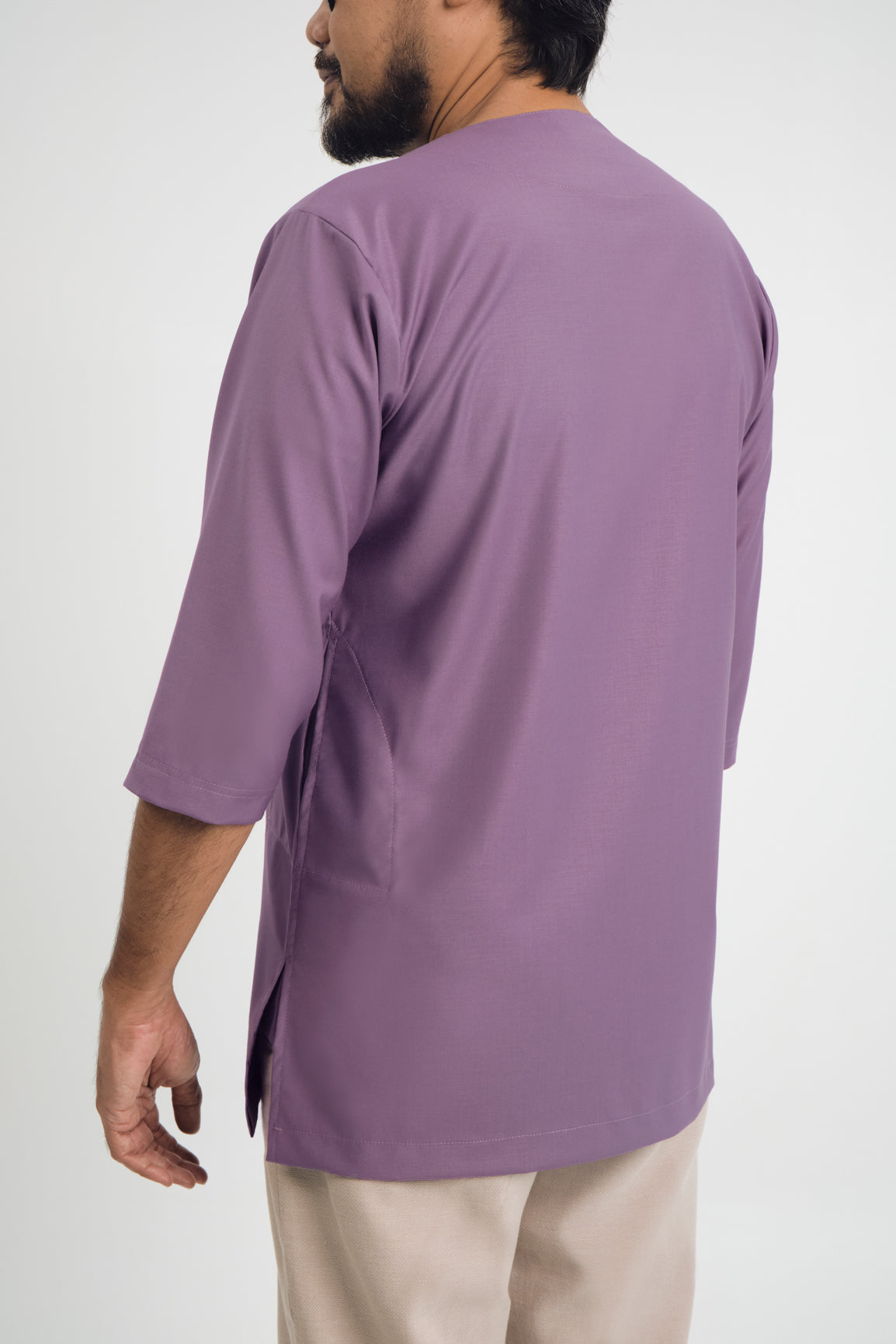 Patawali Three Quarter Sleeve Top - Dusty Lilac
