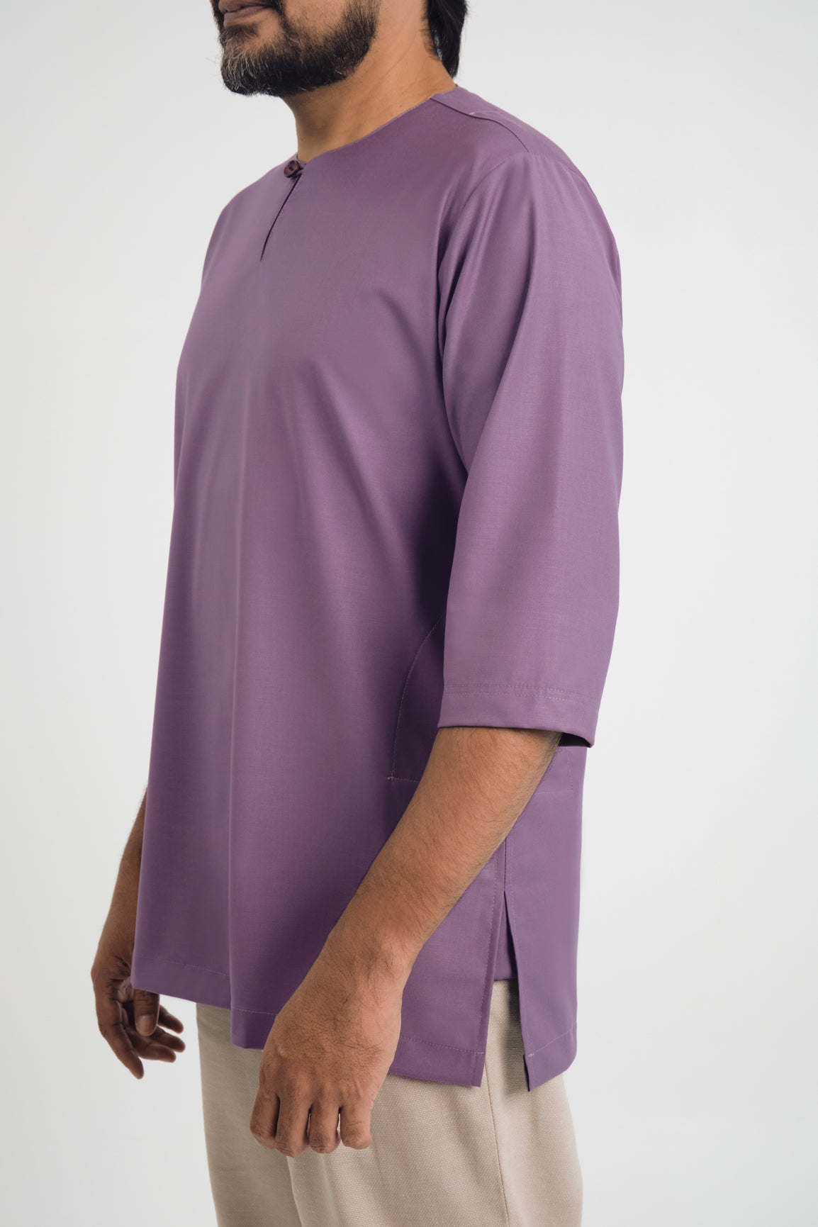 Patawali Three Quarter Sleeve Top - Dusty Lilac