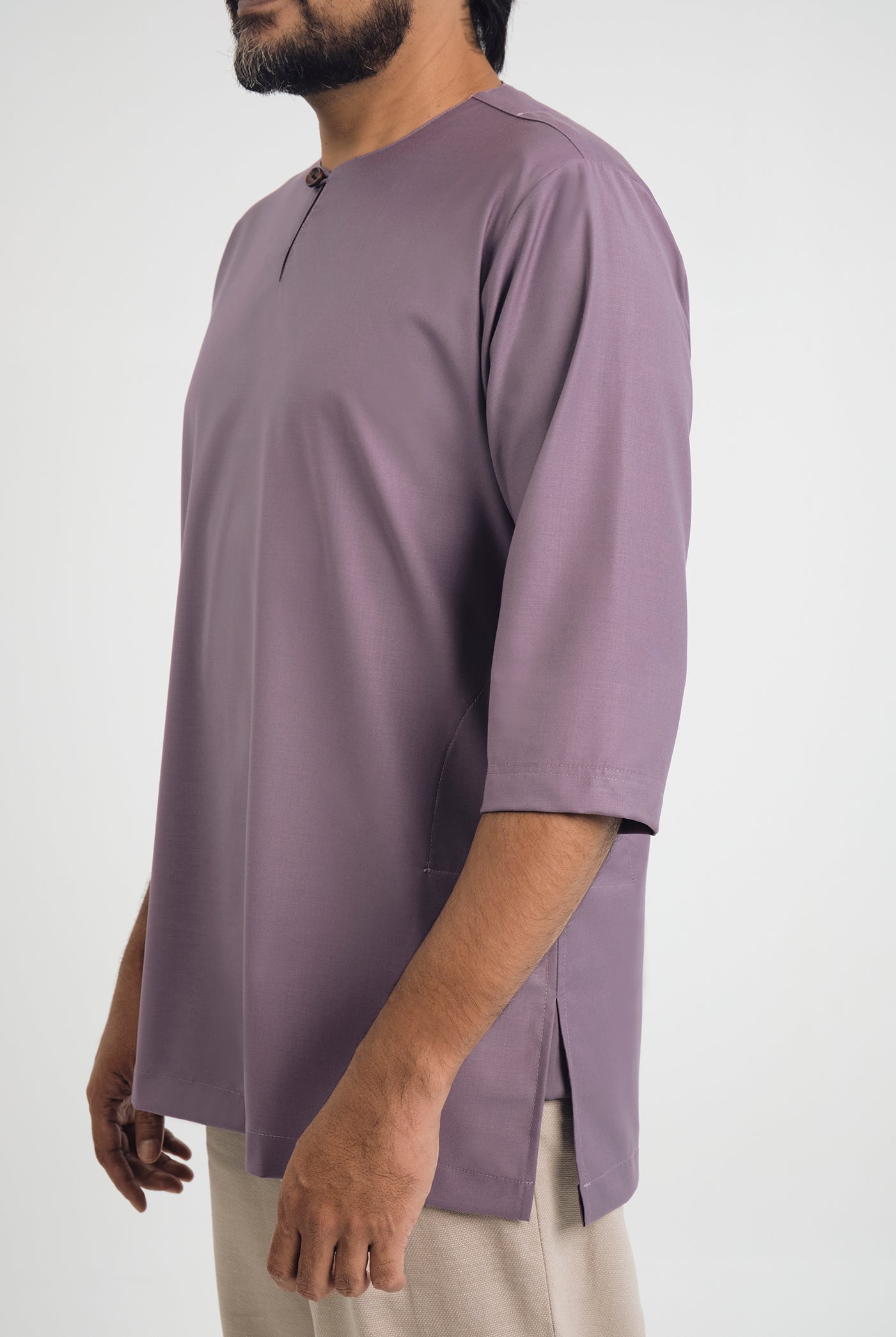 Patawali Three Quarter Sleeve Top - Dusty Lilac