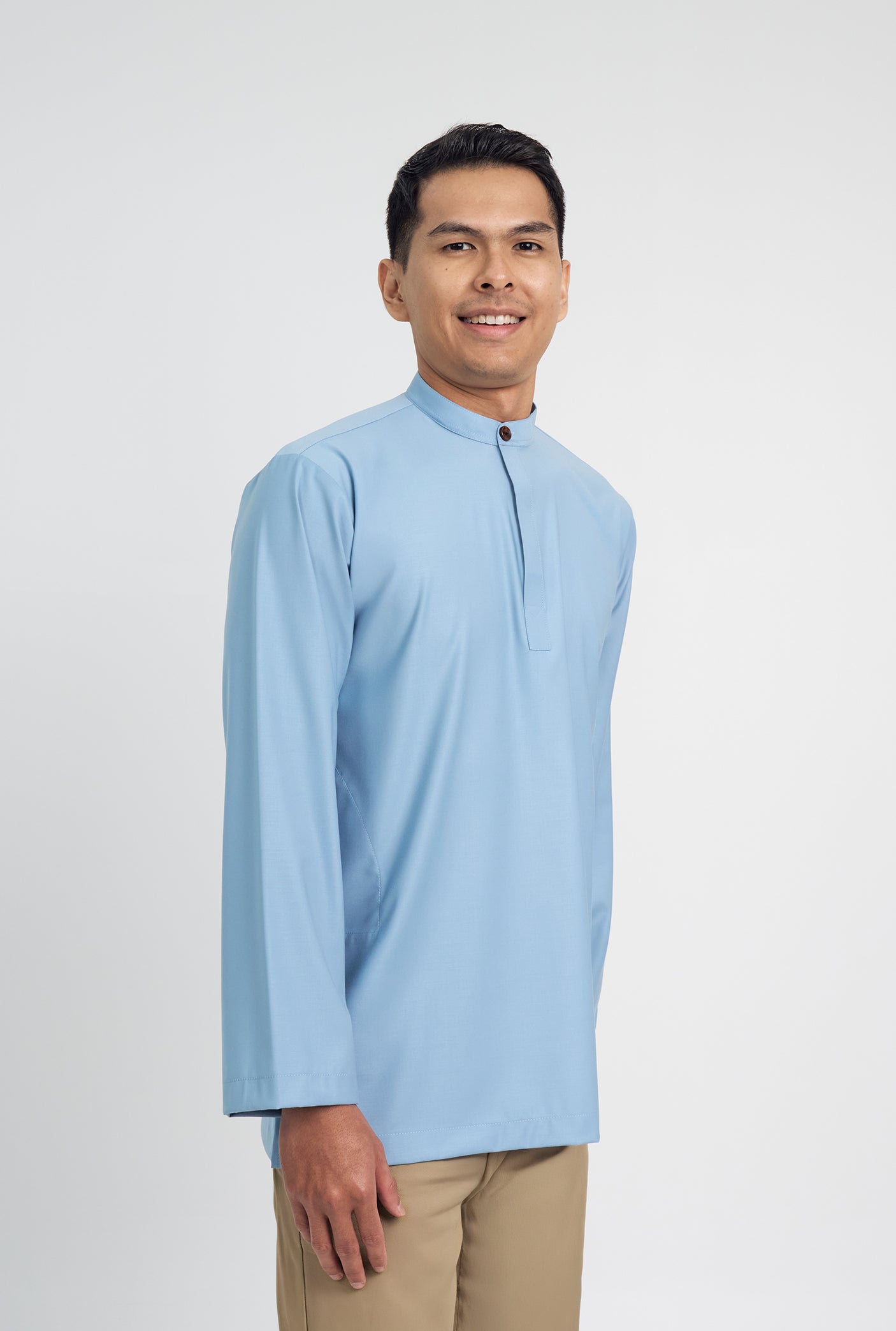Patawali Collared Top - Light Blue