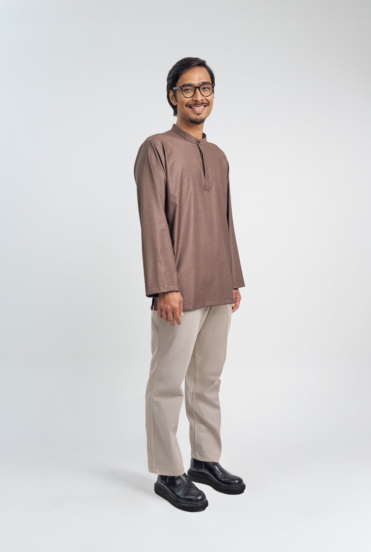 Patawali Collared Top - Espresso