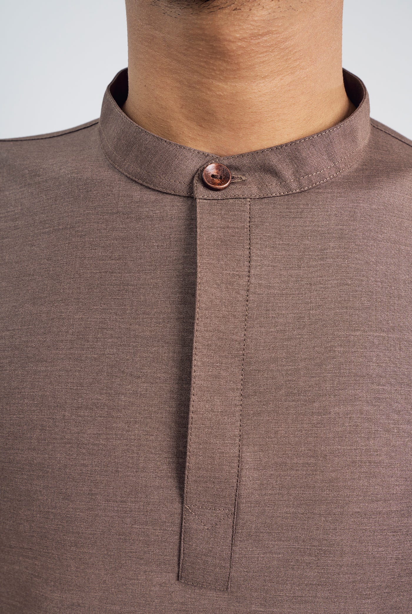 Patawali Collared Top - Espresso