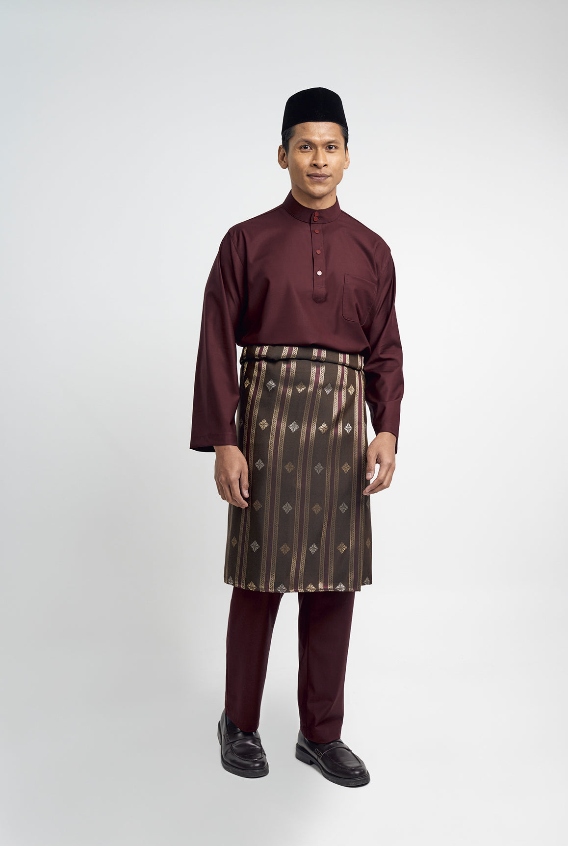 Samping Galur Kelopak - Coklat Merah