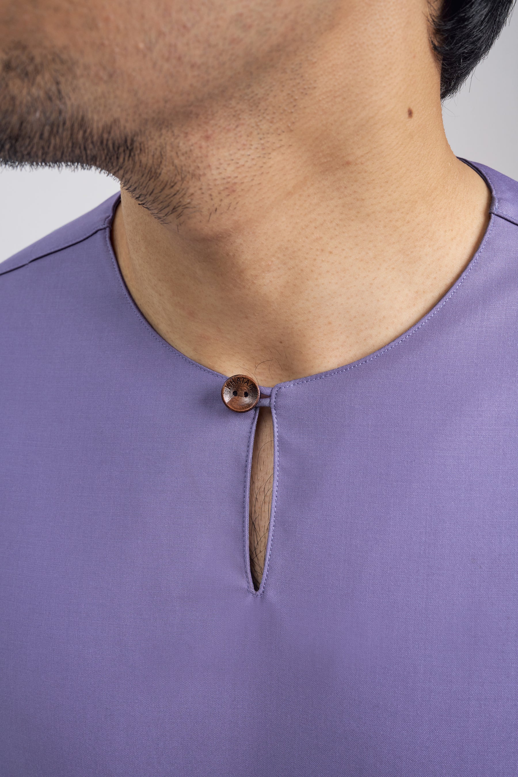 Patawali Classic Fit Baju Melayu Teluk Belanga - Purple Yam