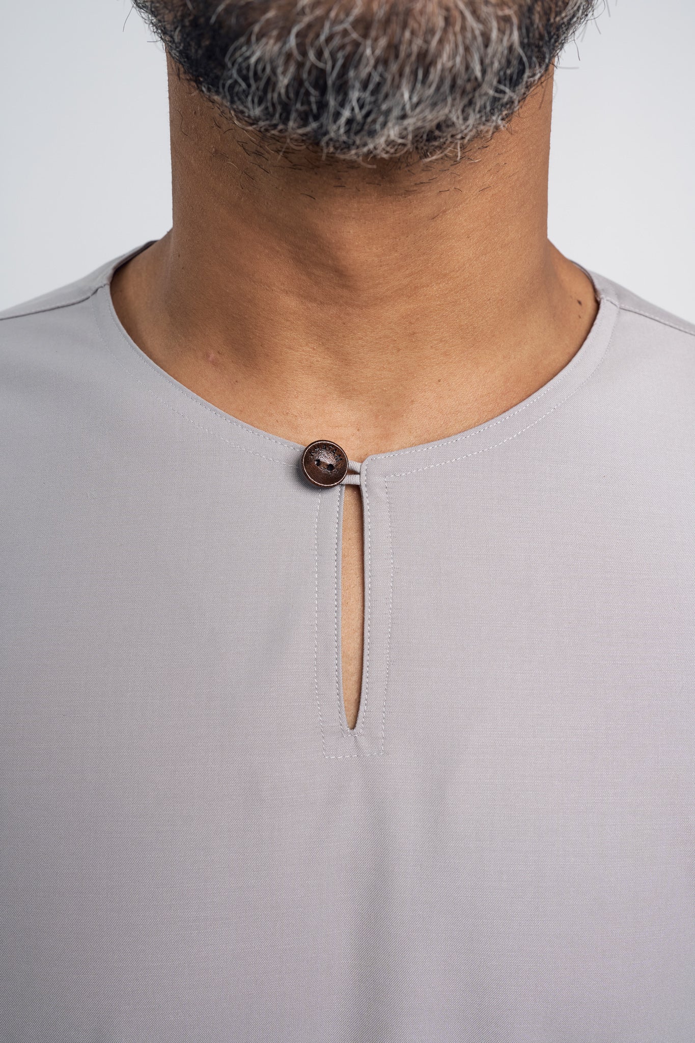 Patawali Modern Fit Baju Melayu Teluk Belanga - Ash Grey