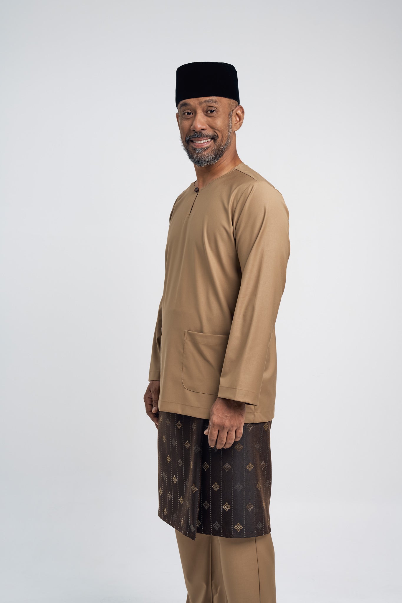 Patawali Modern Fit Baju Melayu Teluk Belanga - Hazel Brown