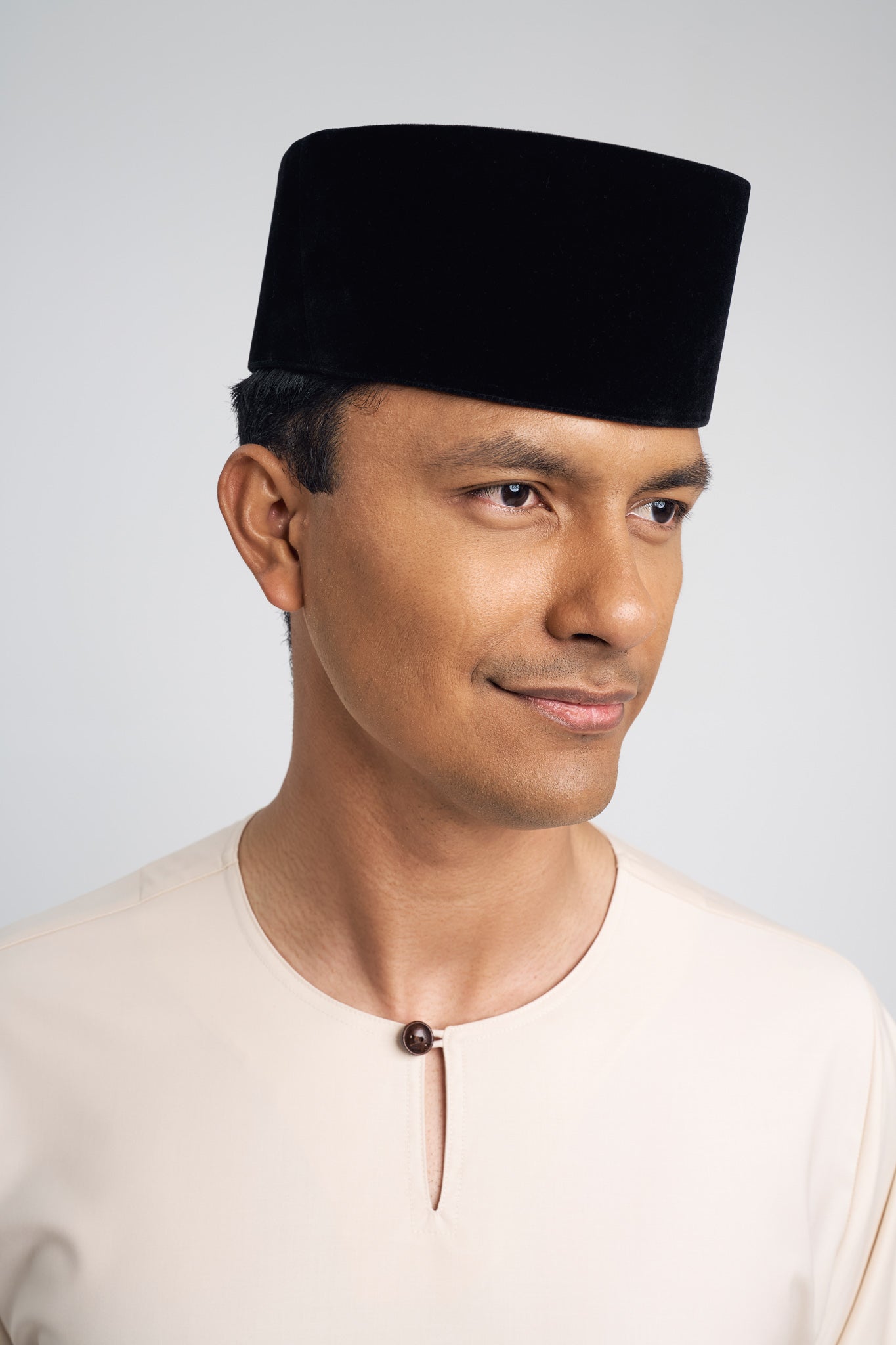 Patawali Modern Fit Baju Melayu Teluk Belanga - Ecru Beige