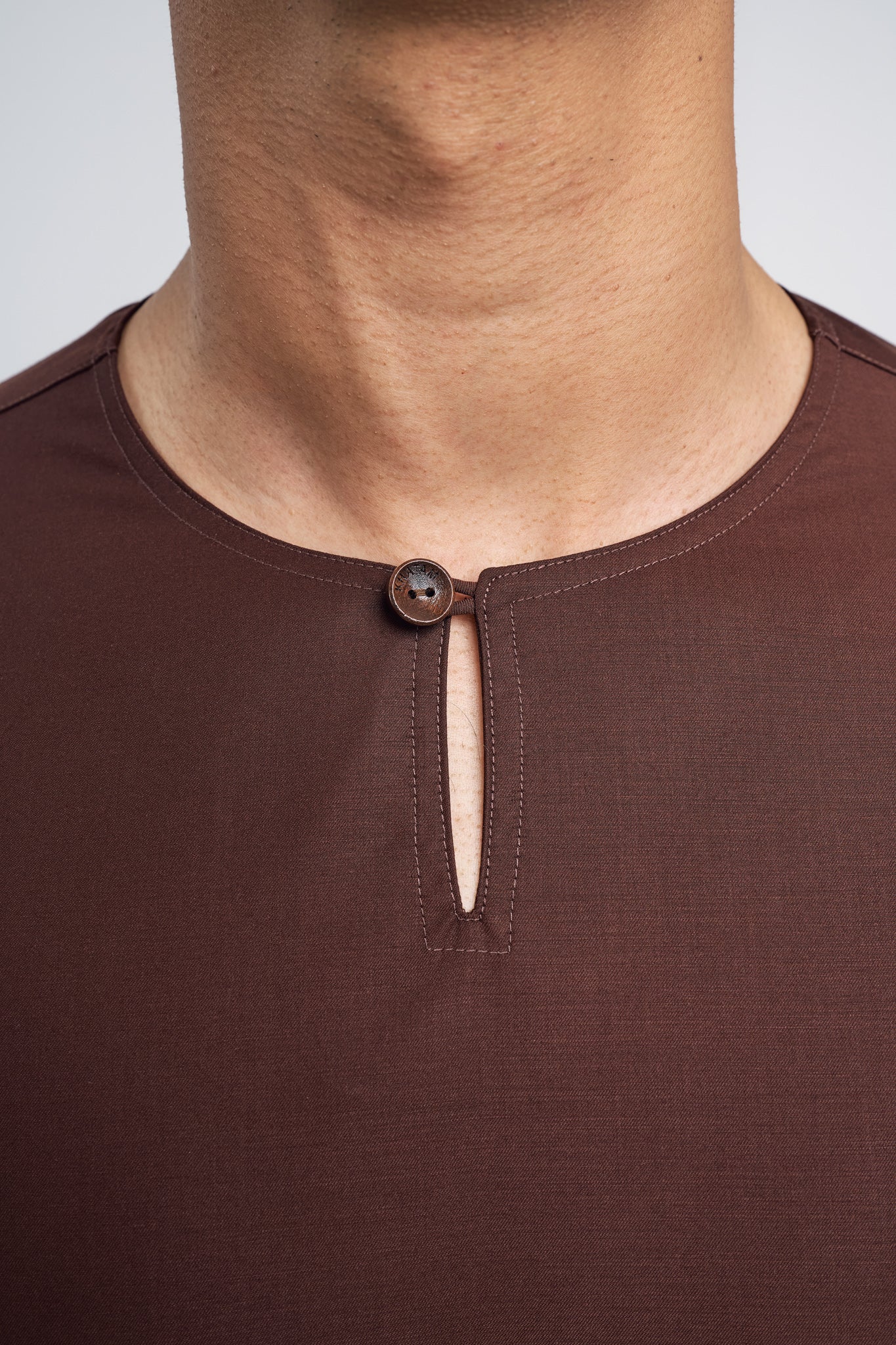 Patawali Modern Fit Baju Melayu Teluk Belanga -Dark Brown