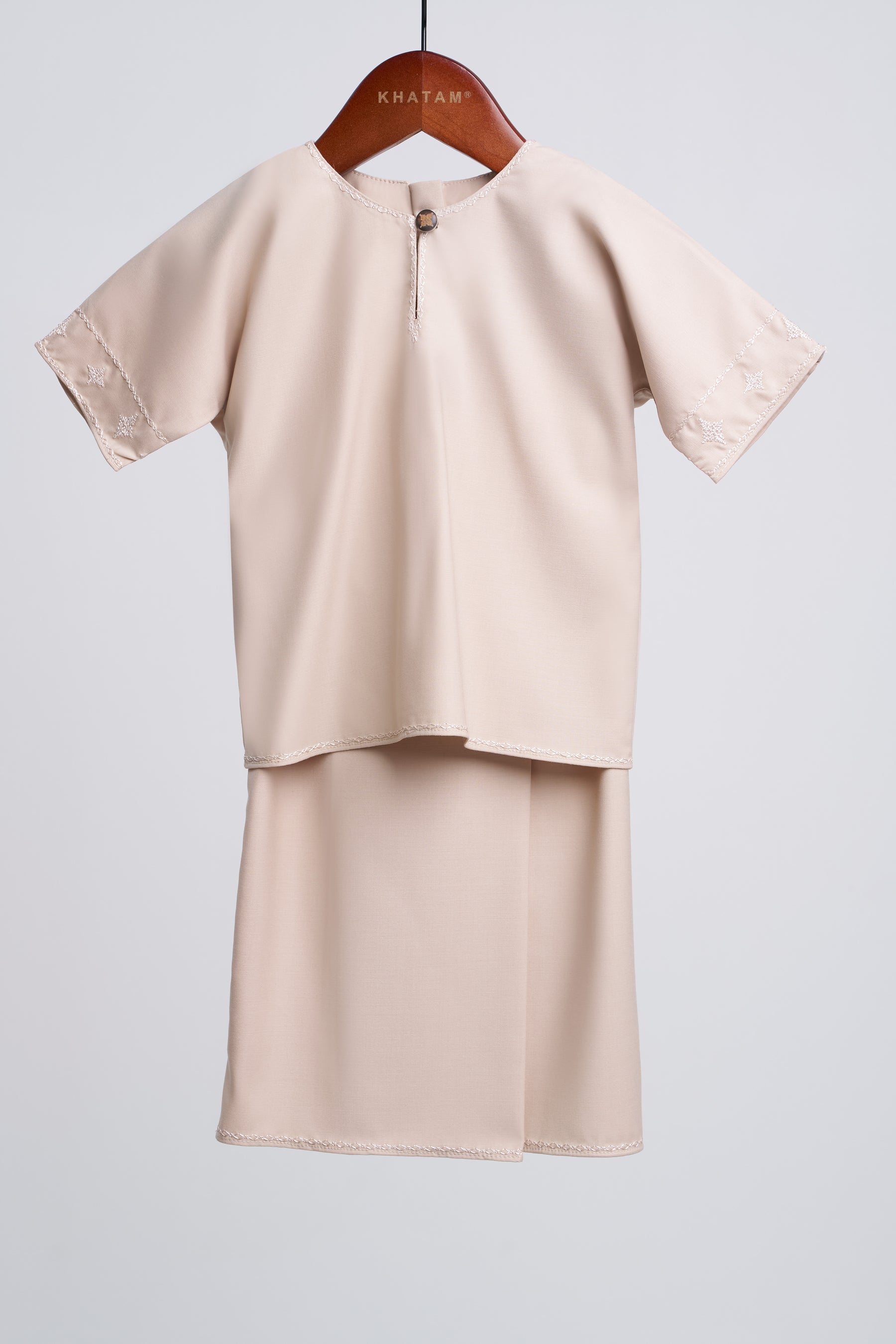 Patawali Baby Girls Baju Kurung - Ecru Beige