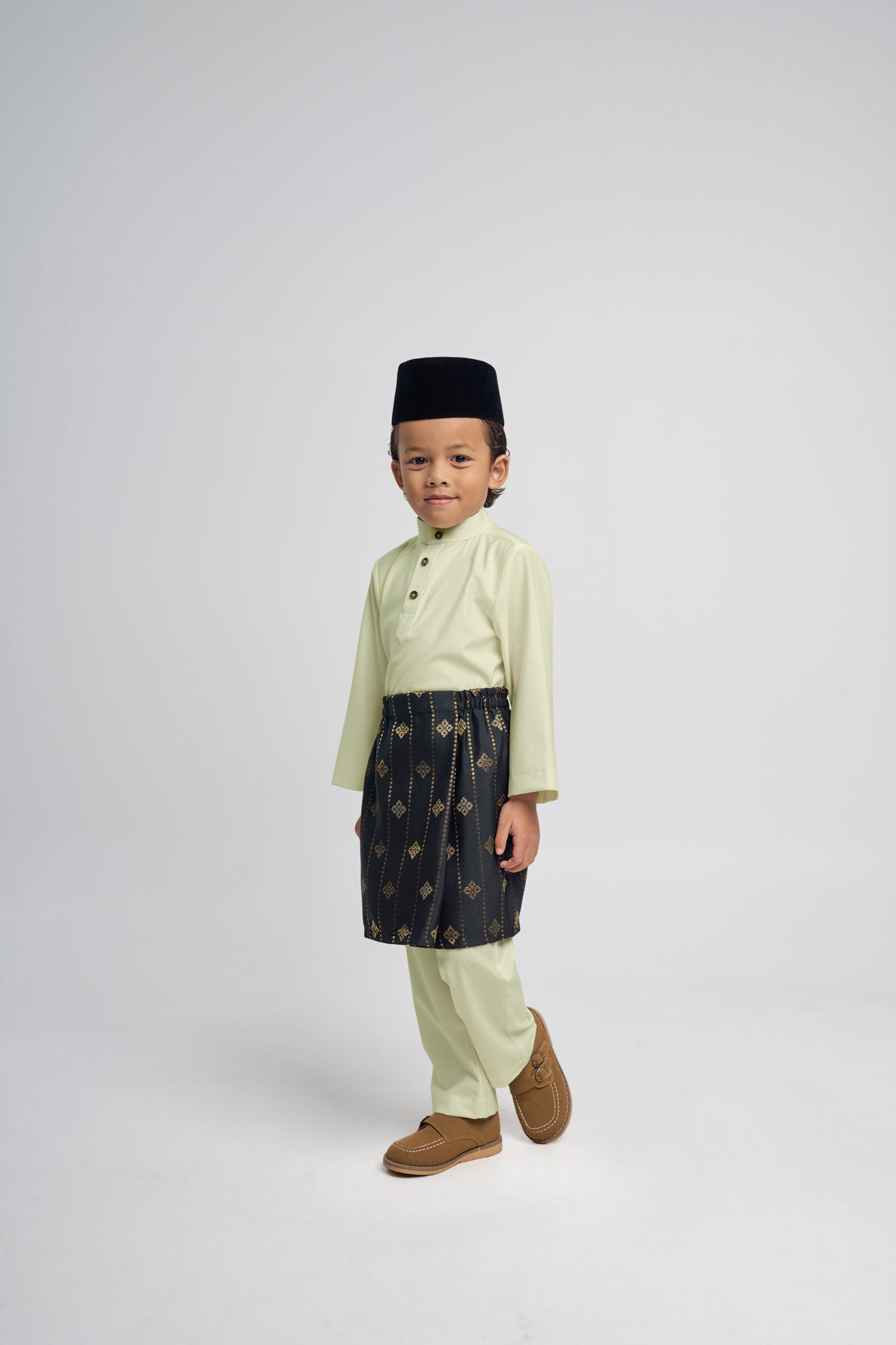 Patawali Boys Baju Melayu Cekak Musang - Honeydew