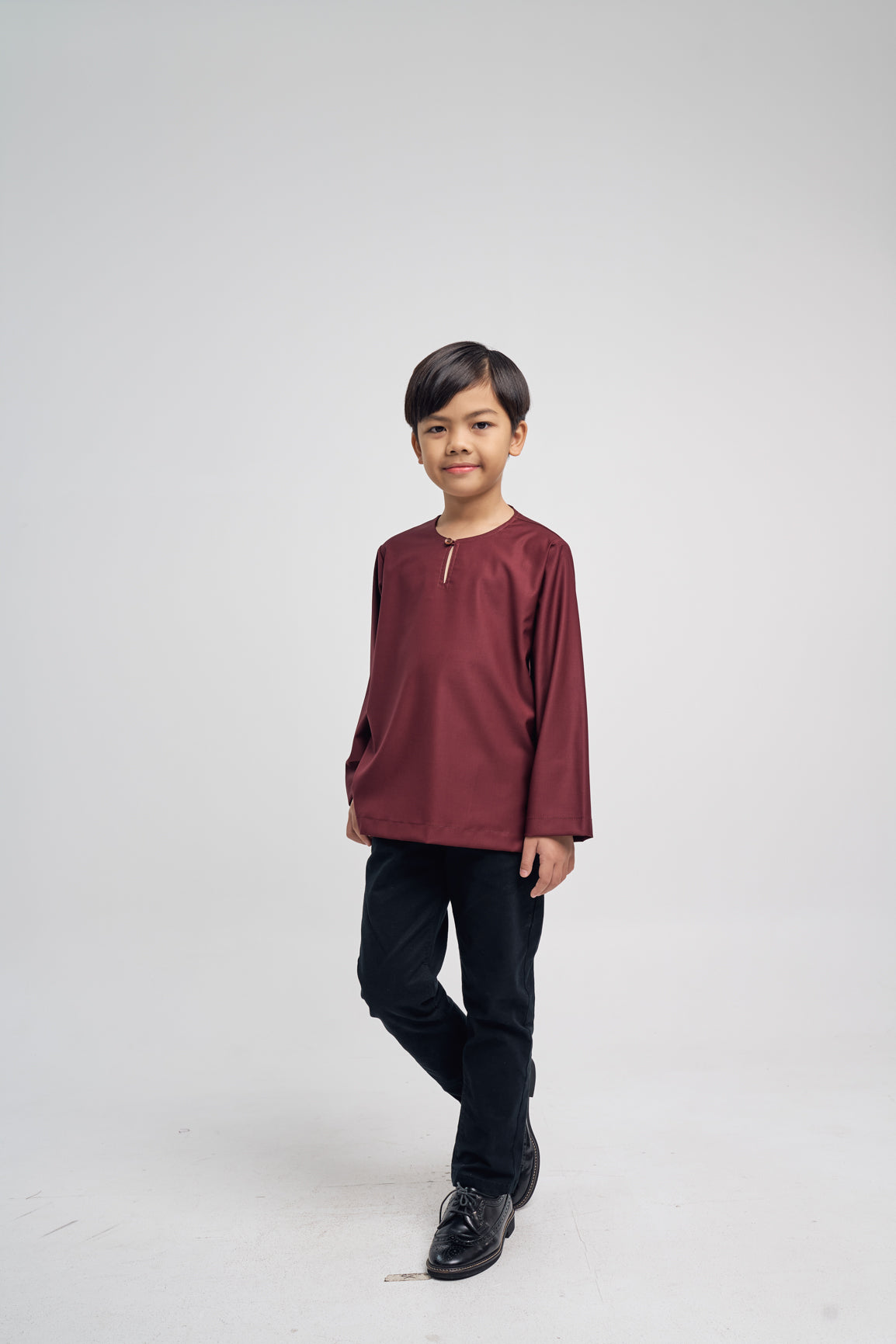 Patawali Boys Top - Burgundy Red