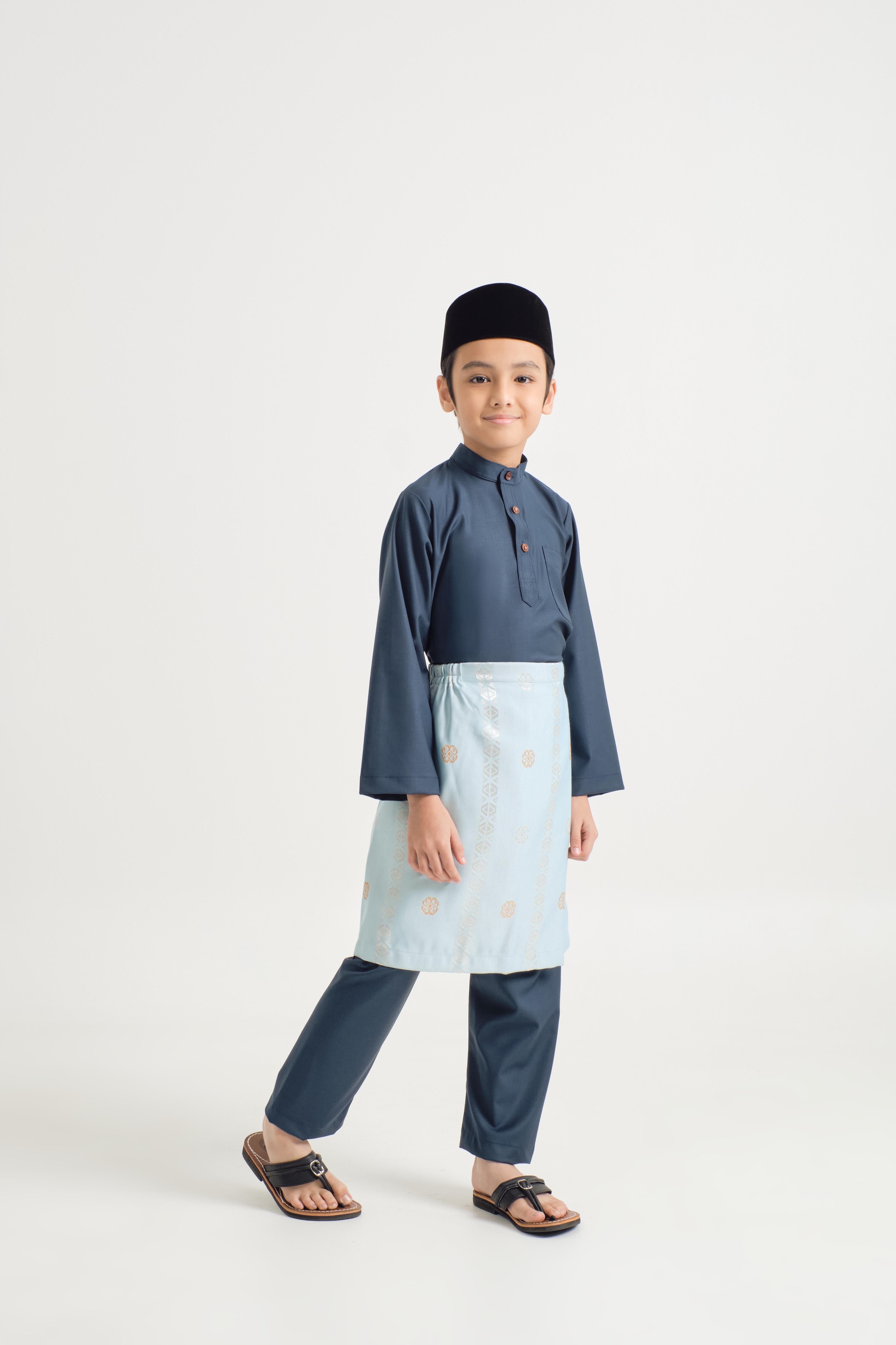 Patawali Boys Baju Melayu Cekak Musang - Peacock Green