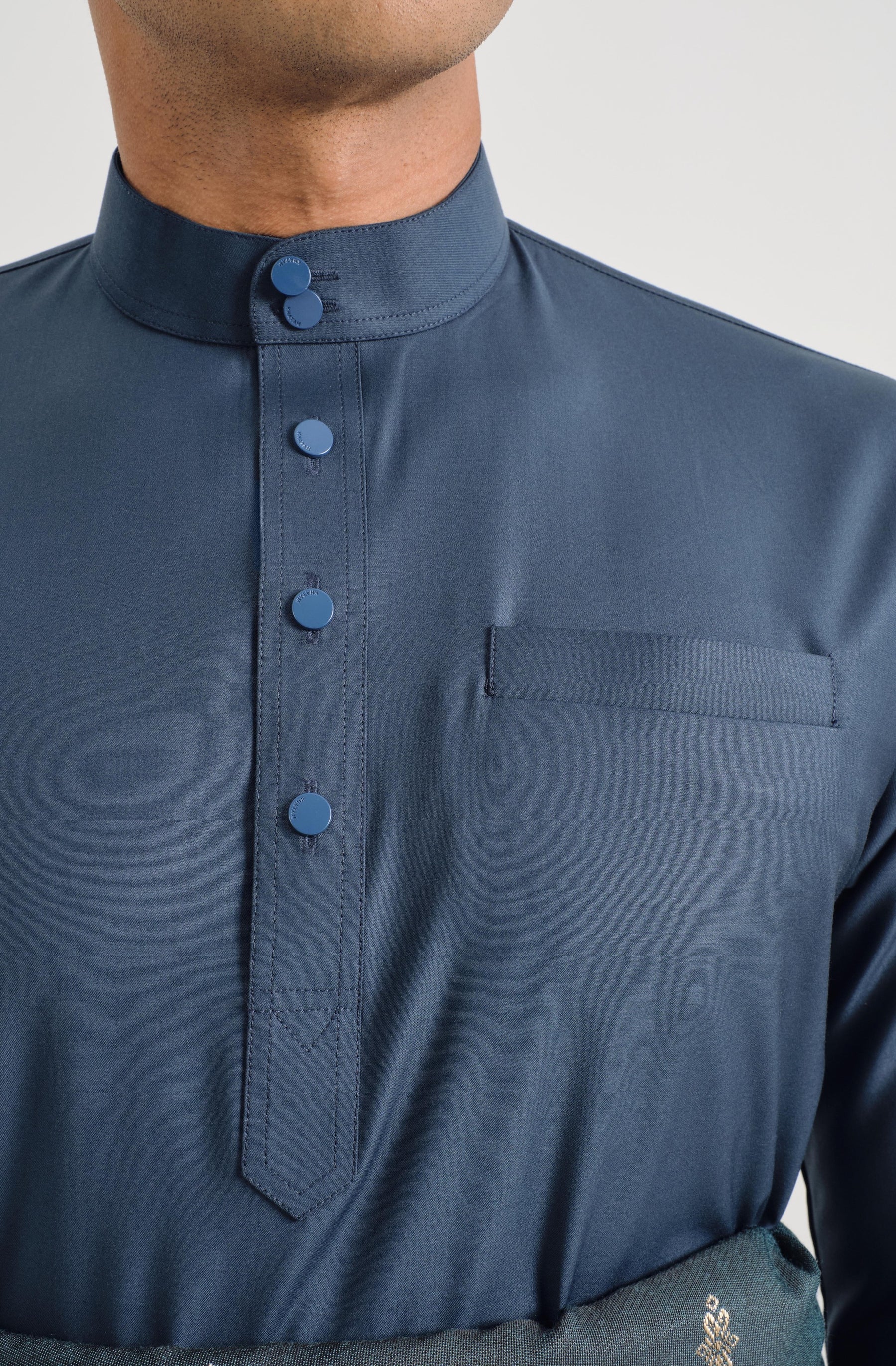 Patawali Baju Melayu Cekak Musang - Peacock Green